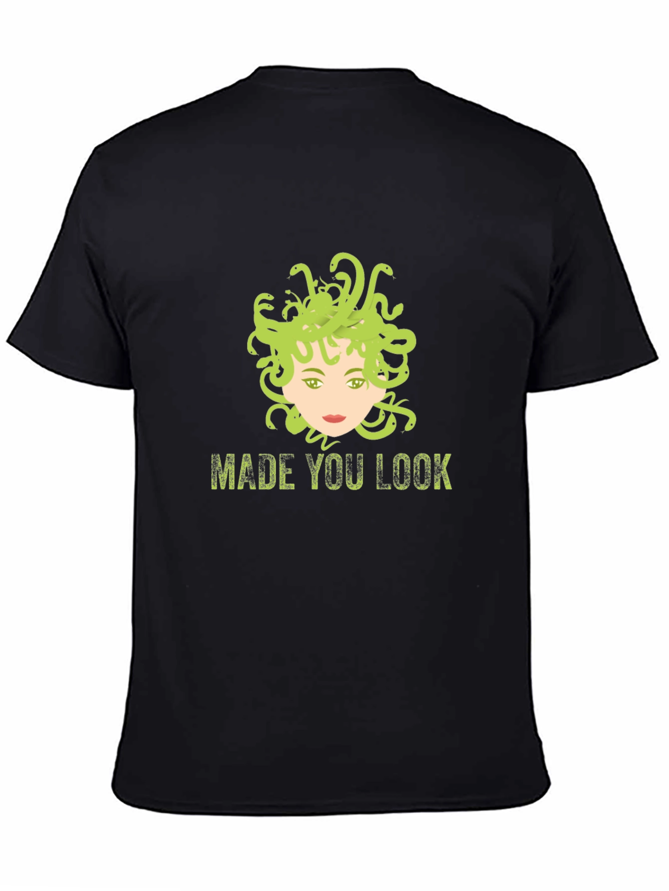Medusa Made You Look Graphic Tee - Black