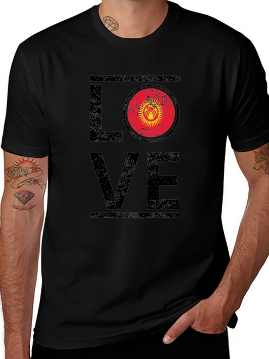 Kyrgyzstan Flag Love T-Shirt - Unique Graphic Tee