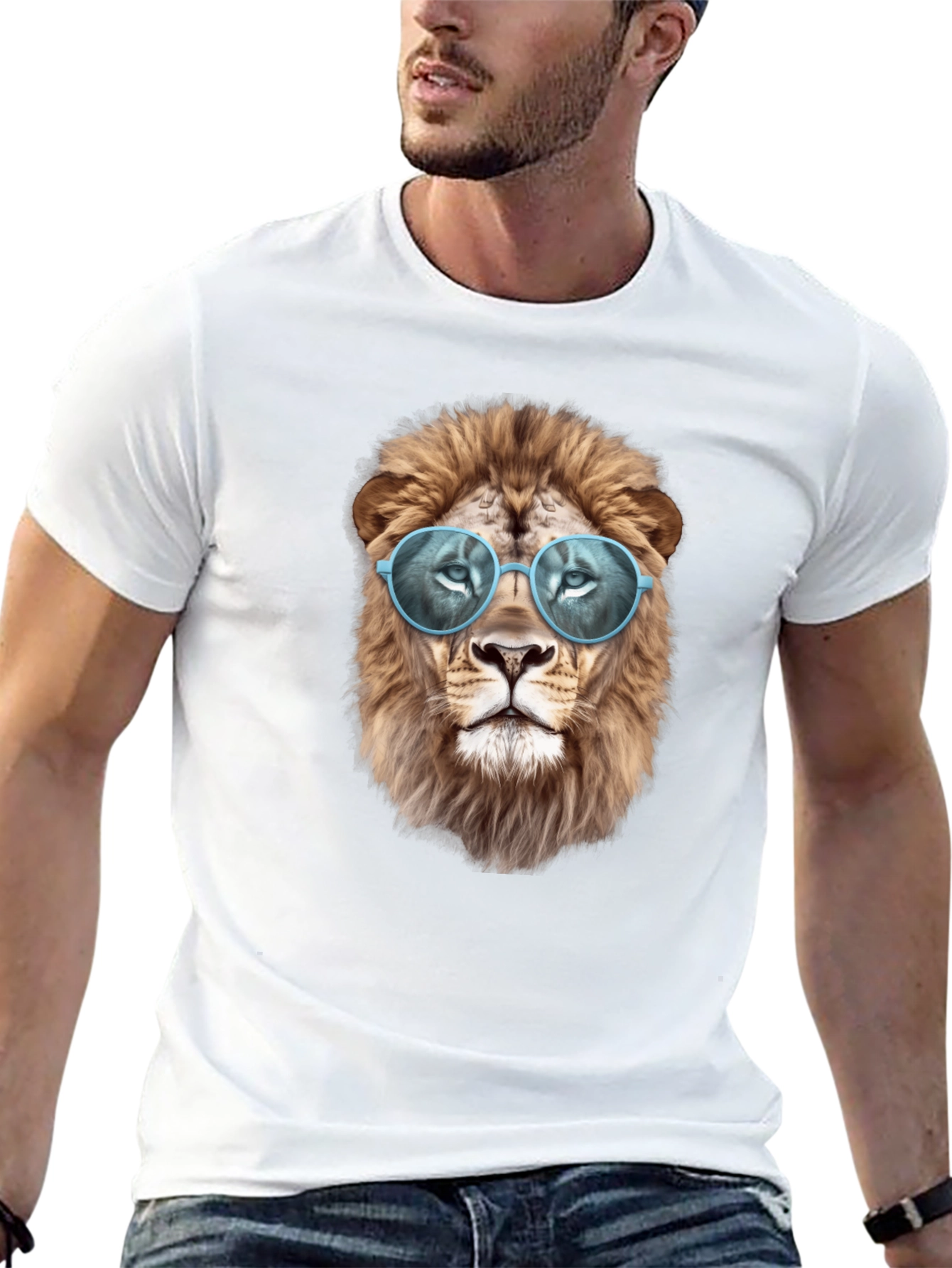 Cool Lion Graphic T-Shirt - Black
