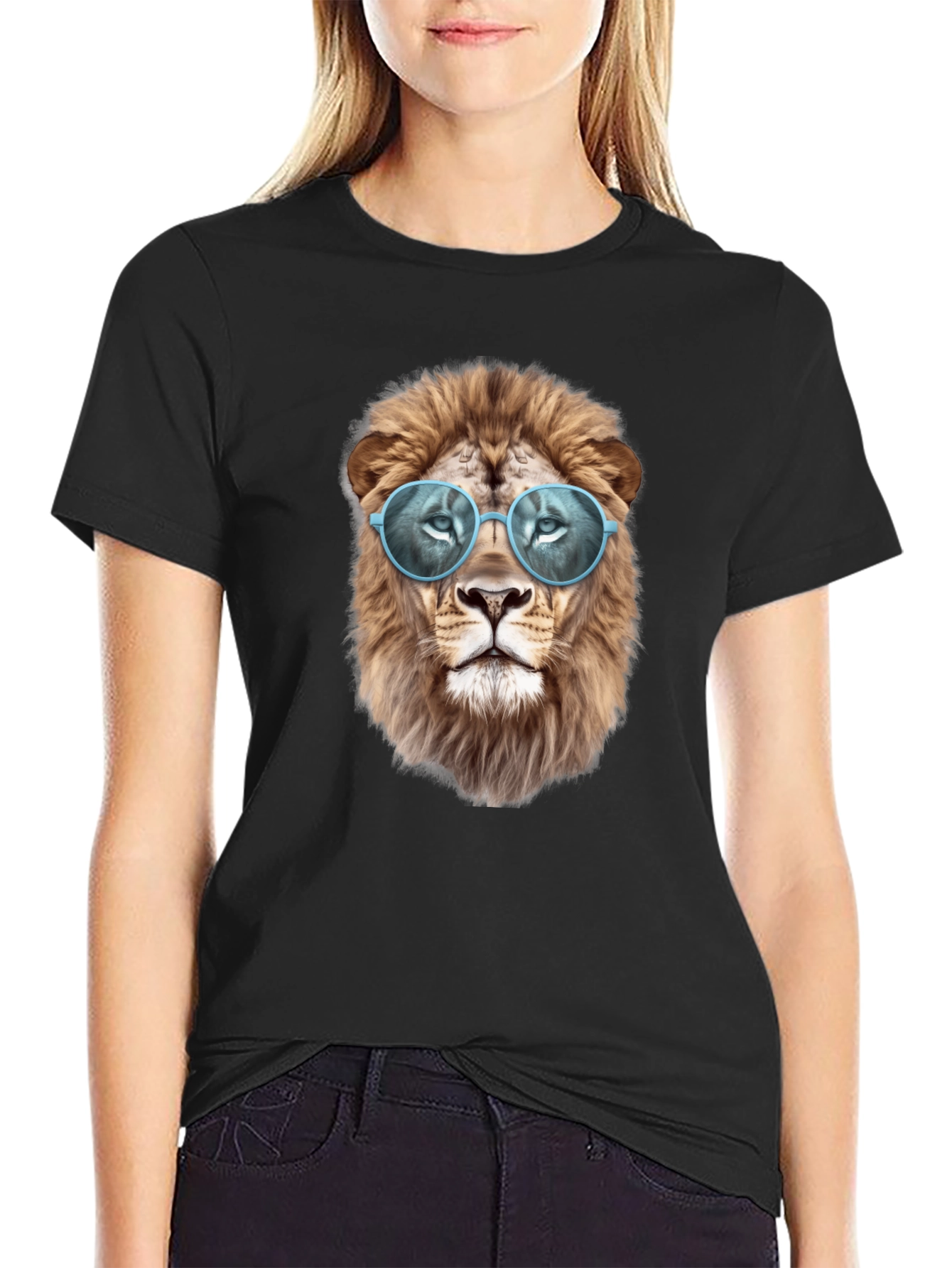 Cool Lion Graphic T-Shirt - Black