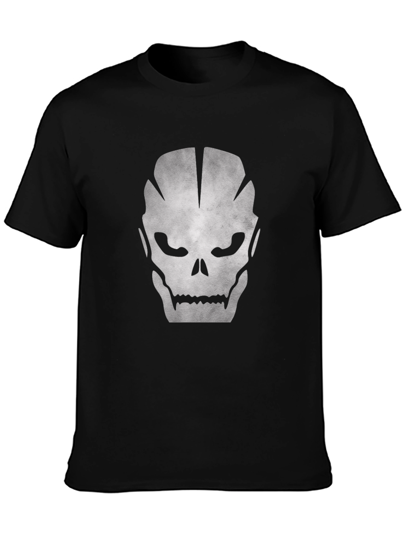 Skull Graphic Black Cotton Tee for Men