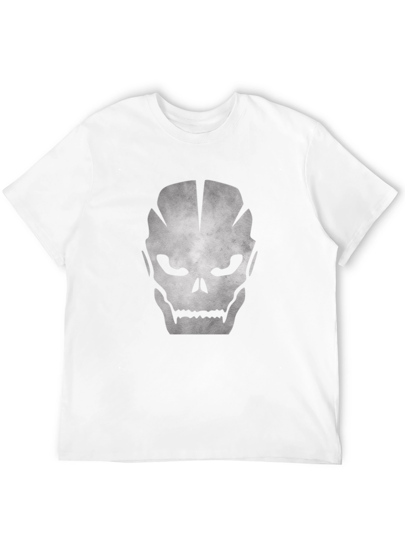 Skull Graphic Black Cotton Tee for Men