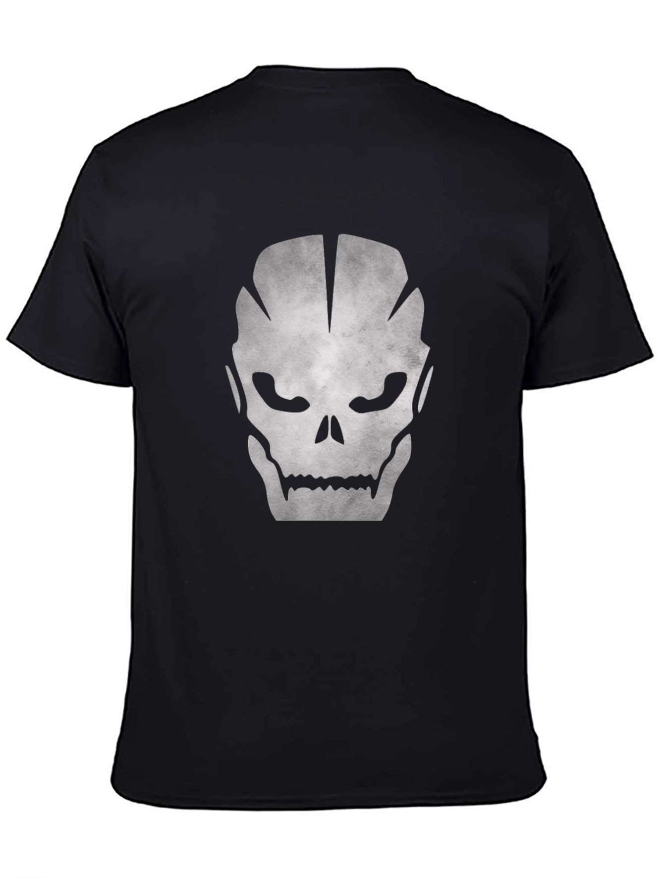 Skull Graphic Black Cotton Tee for Men