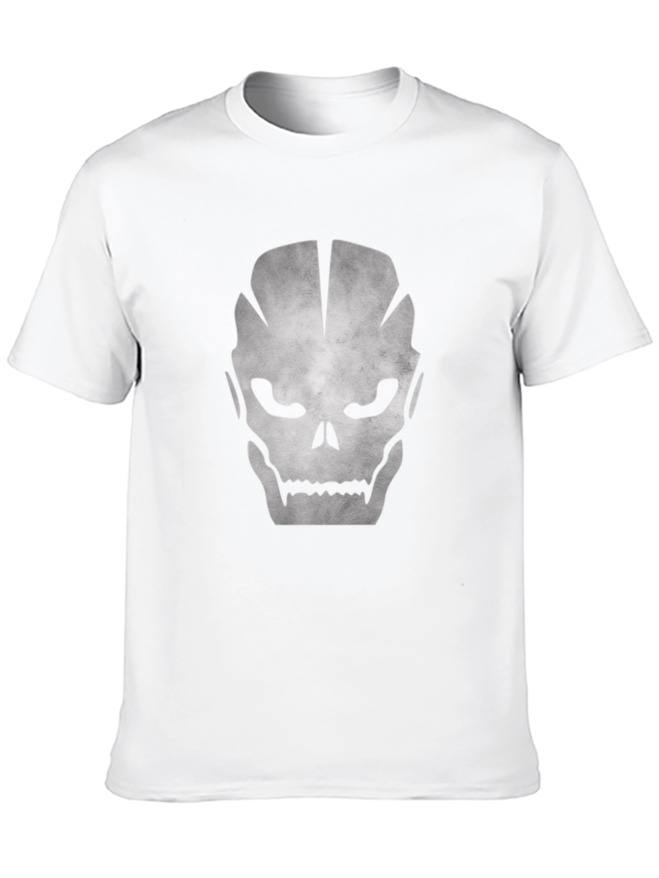 Skull Graphic Black Cotton Tee for Men
