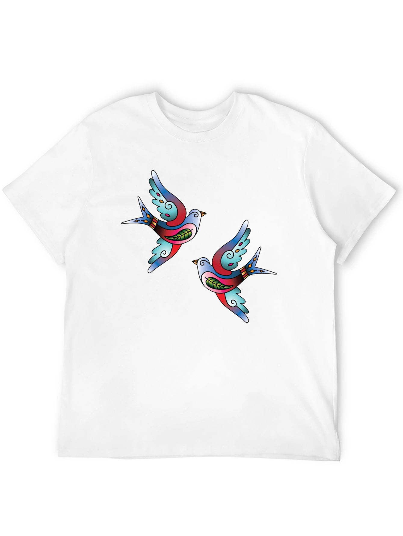 Swallow Tattoo Graphic Black T-Shirt