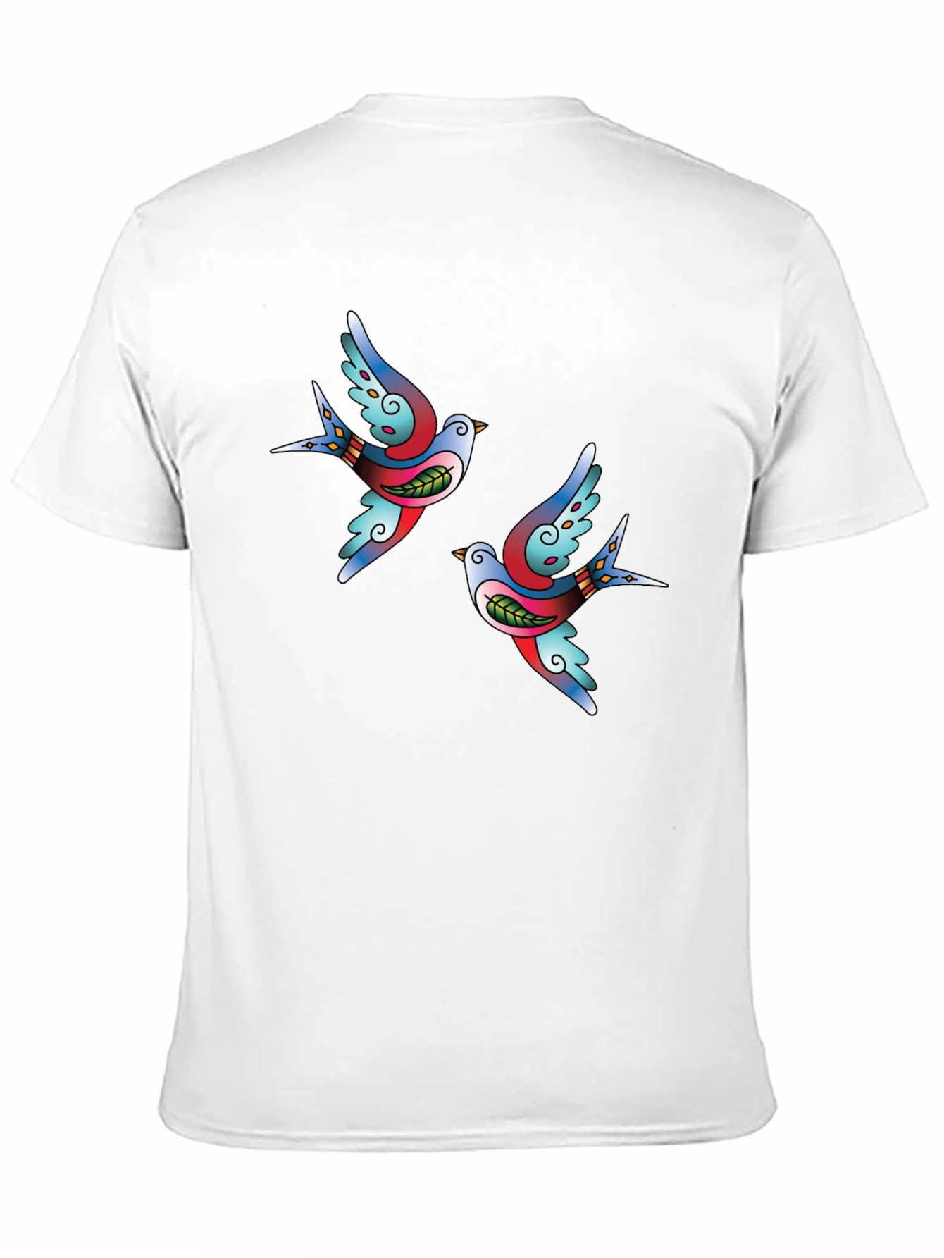 Swallow Tattoo Graphic Black T-Shirt