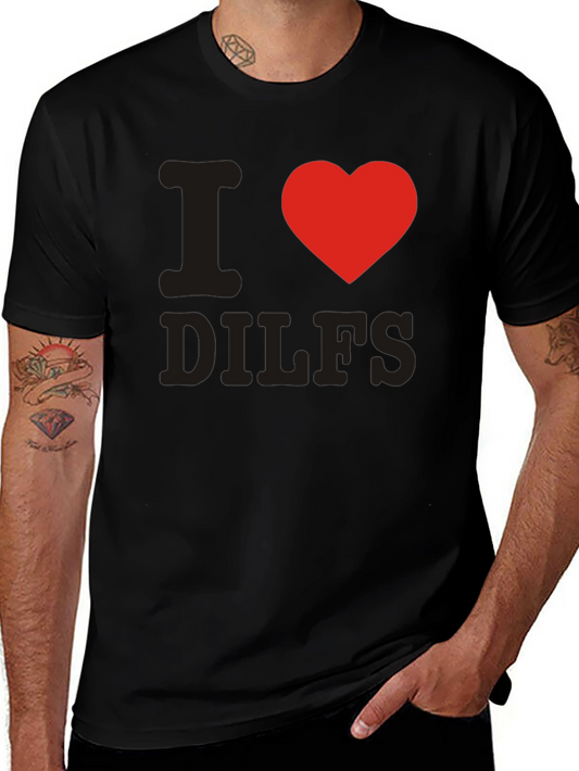 I Heart DILFS Black T-Shirt