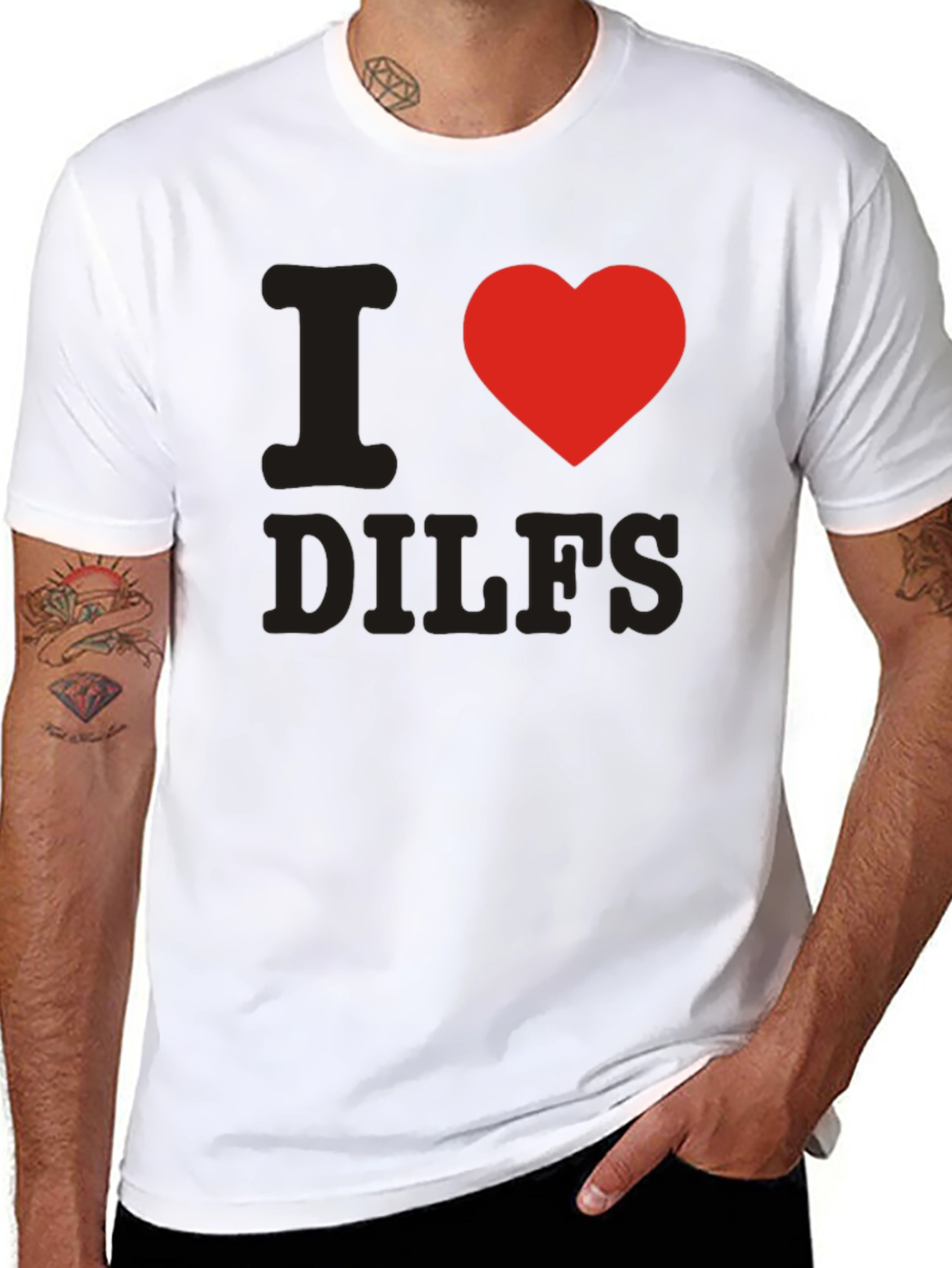 I Heart DILFS Black T-Shirt