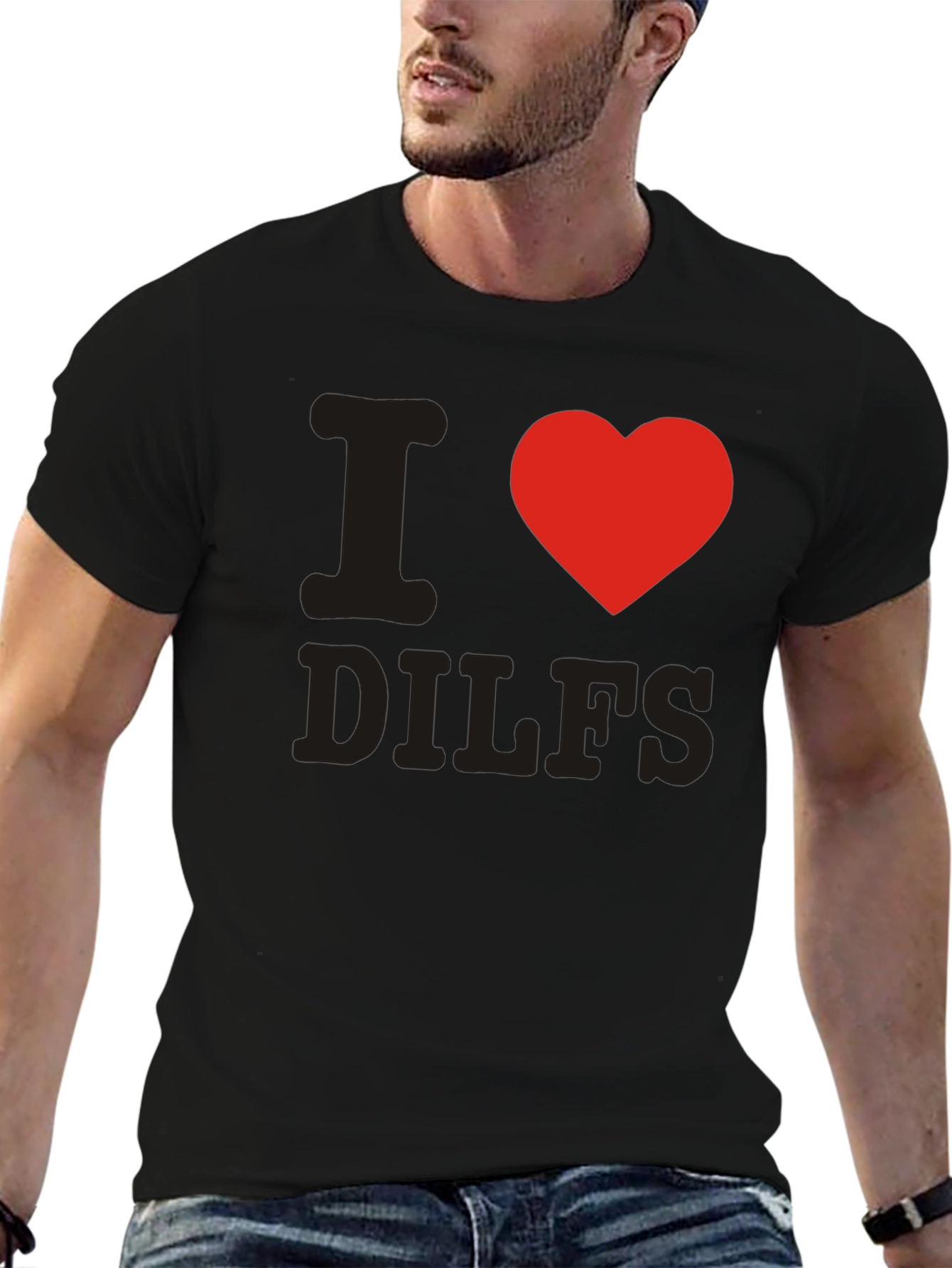 I Heart DILFS Black T-Shirt