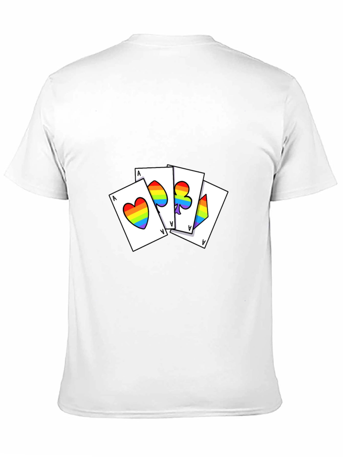 Rainbow Pride Aces Graphic Tee - Black