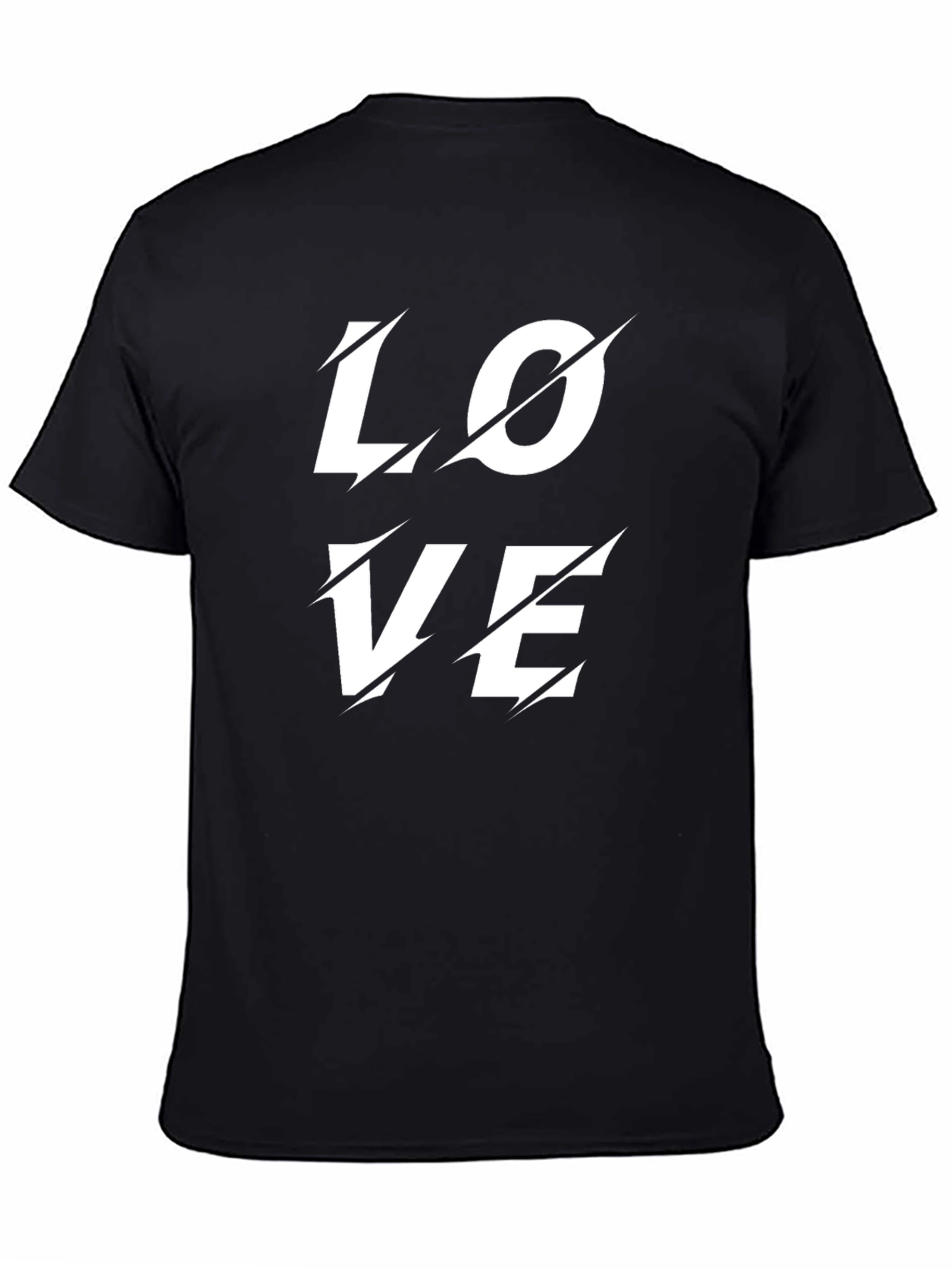 Edgy Love T-Shirt - Black Cotton Graphic Tee