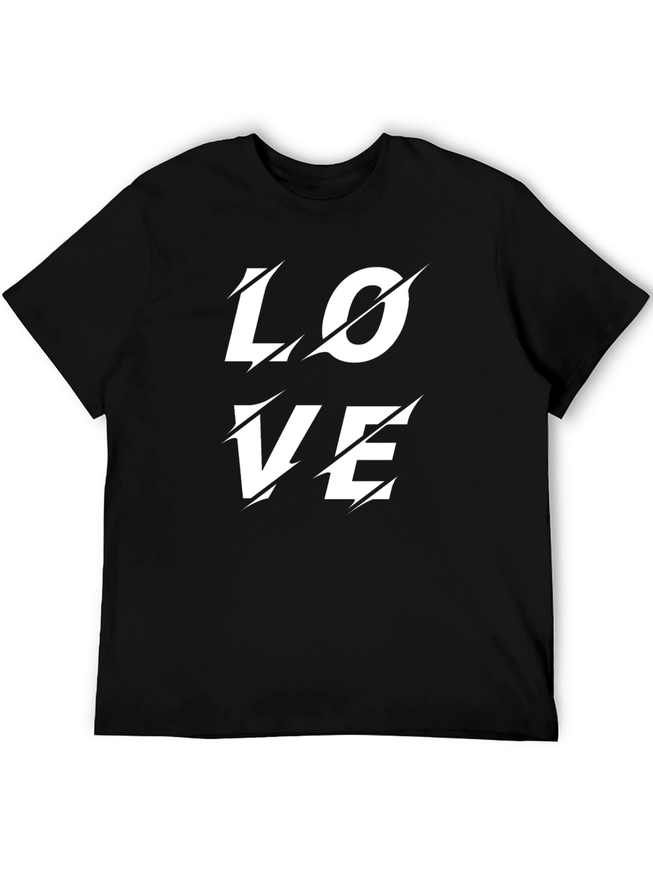 Edgy Love T-Shirt - Black Cotton Graphic Tee