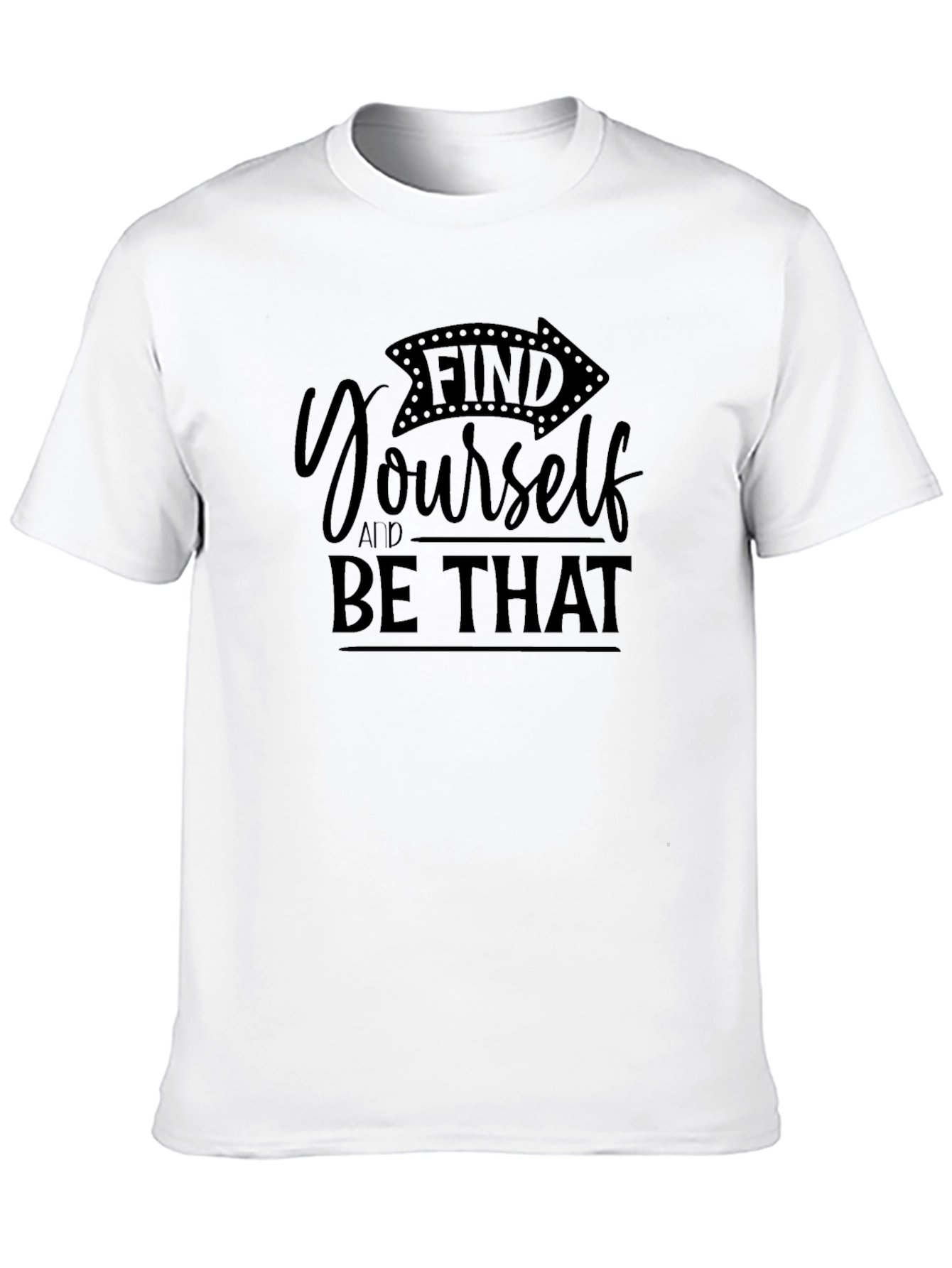 Find Yourself Black Graphic Tee Shirt