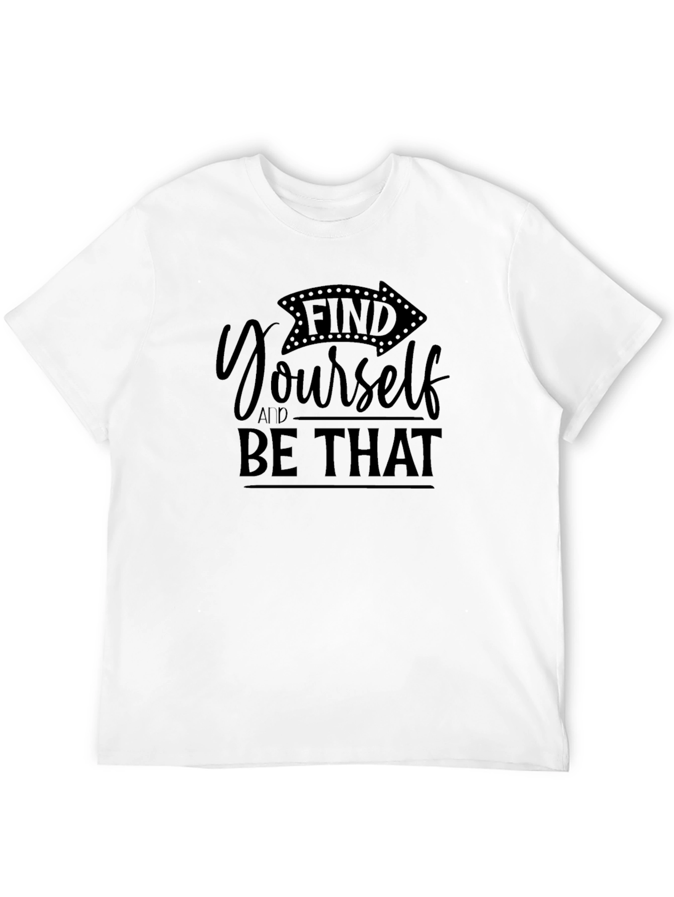 Find Yourself Black Graphic Tee Shirt