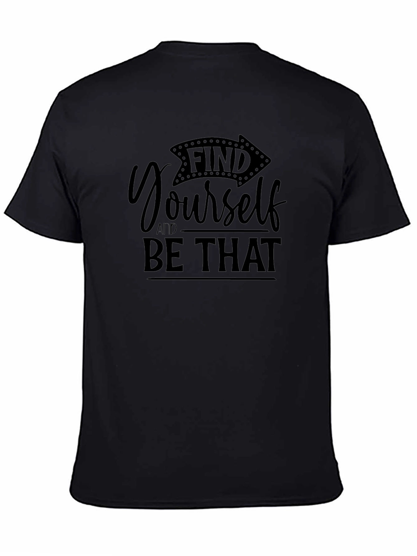 Find Yourself Black Graphic Tee Shirt