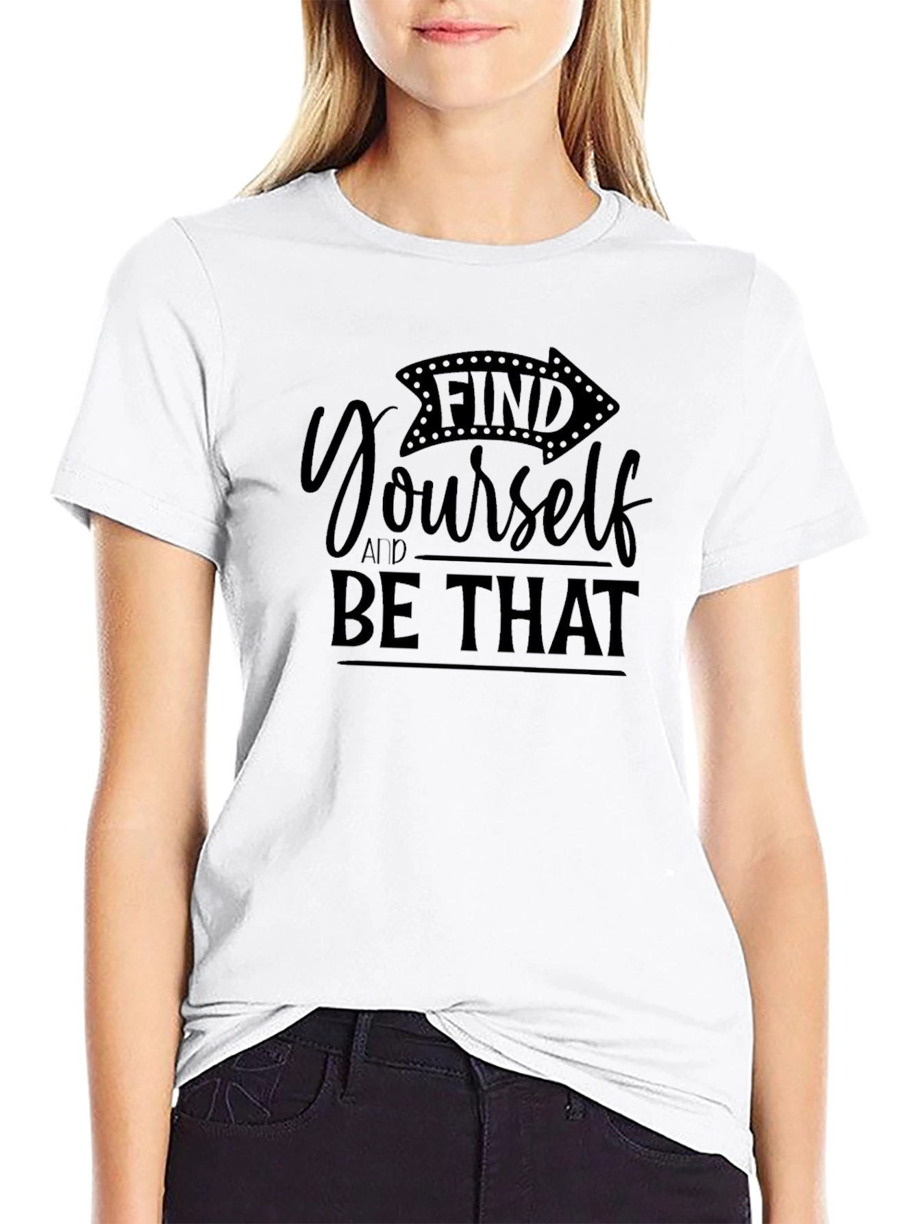 Find Yourself Black Graphic Tee Shirt