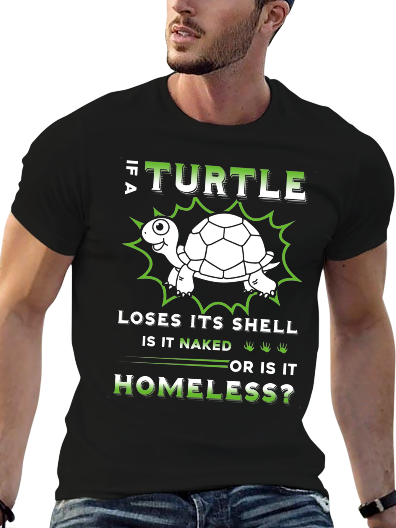 Turtle Humor T-Shirt - Naked or Homeless?
