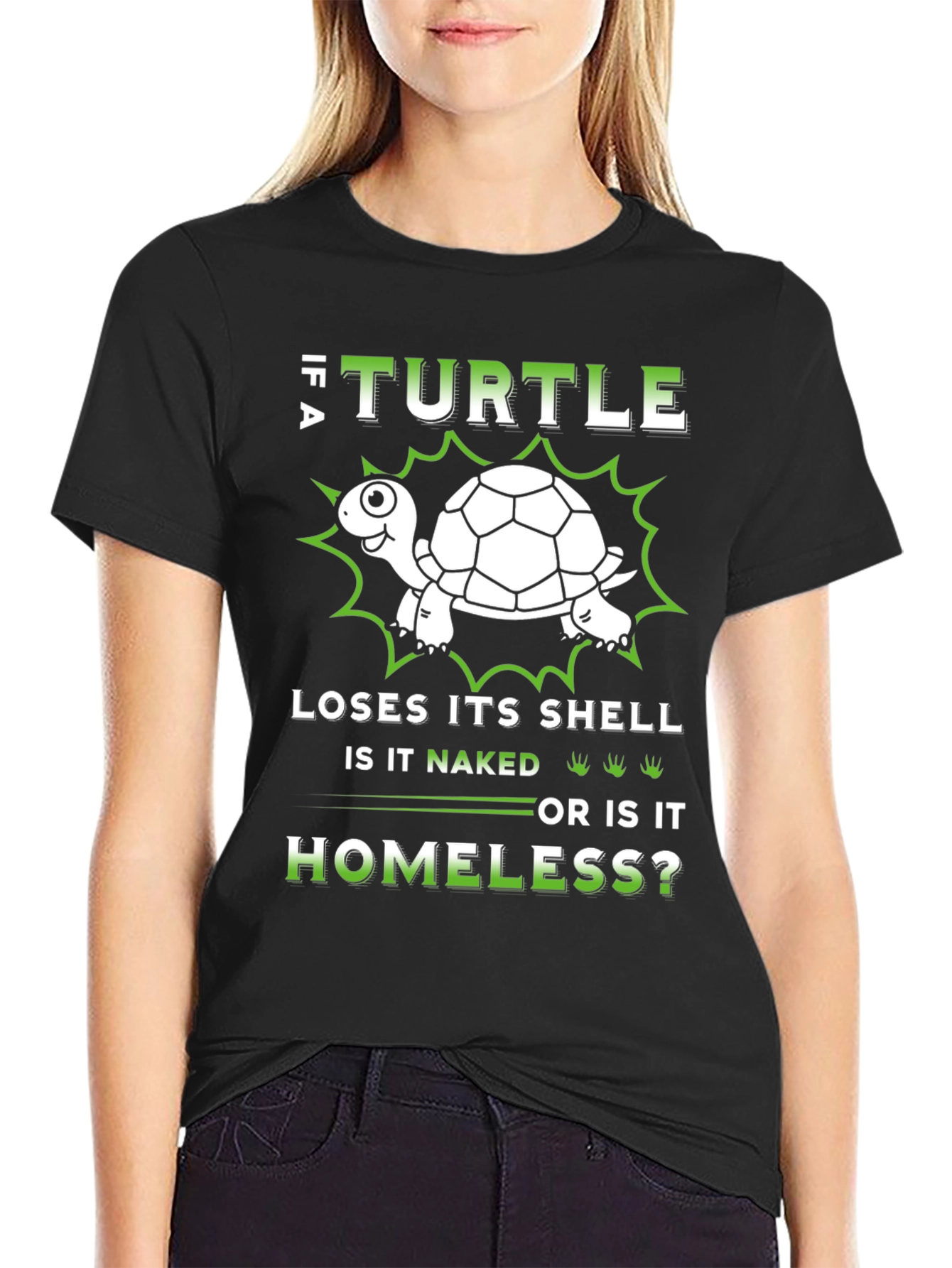 Turtle Humor T-Shirt - Naked or Homeless?