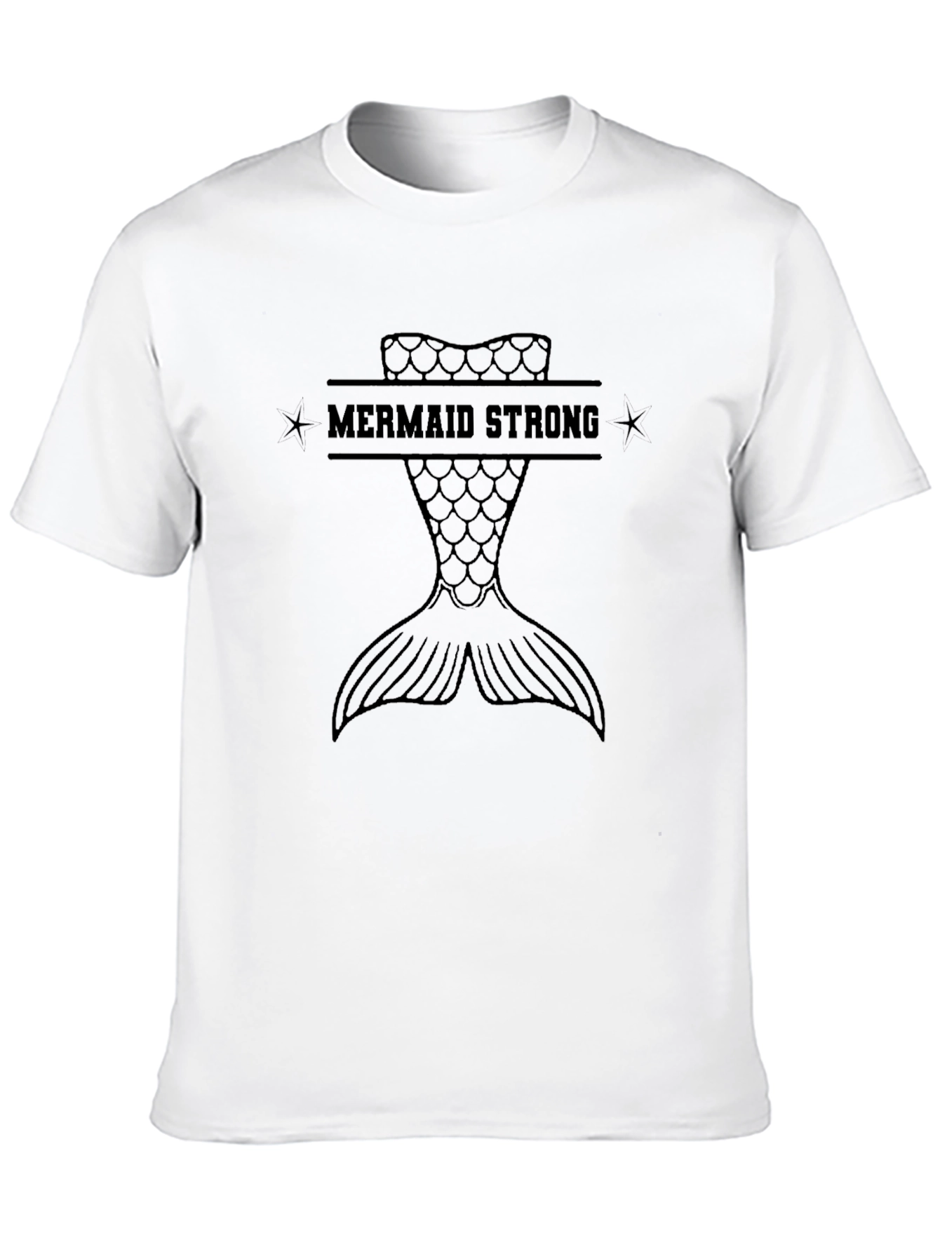 Mermaid Strong Graphic Tee - Black
