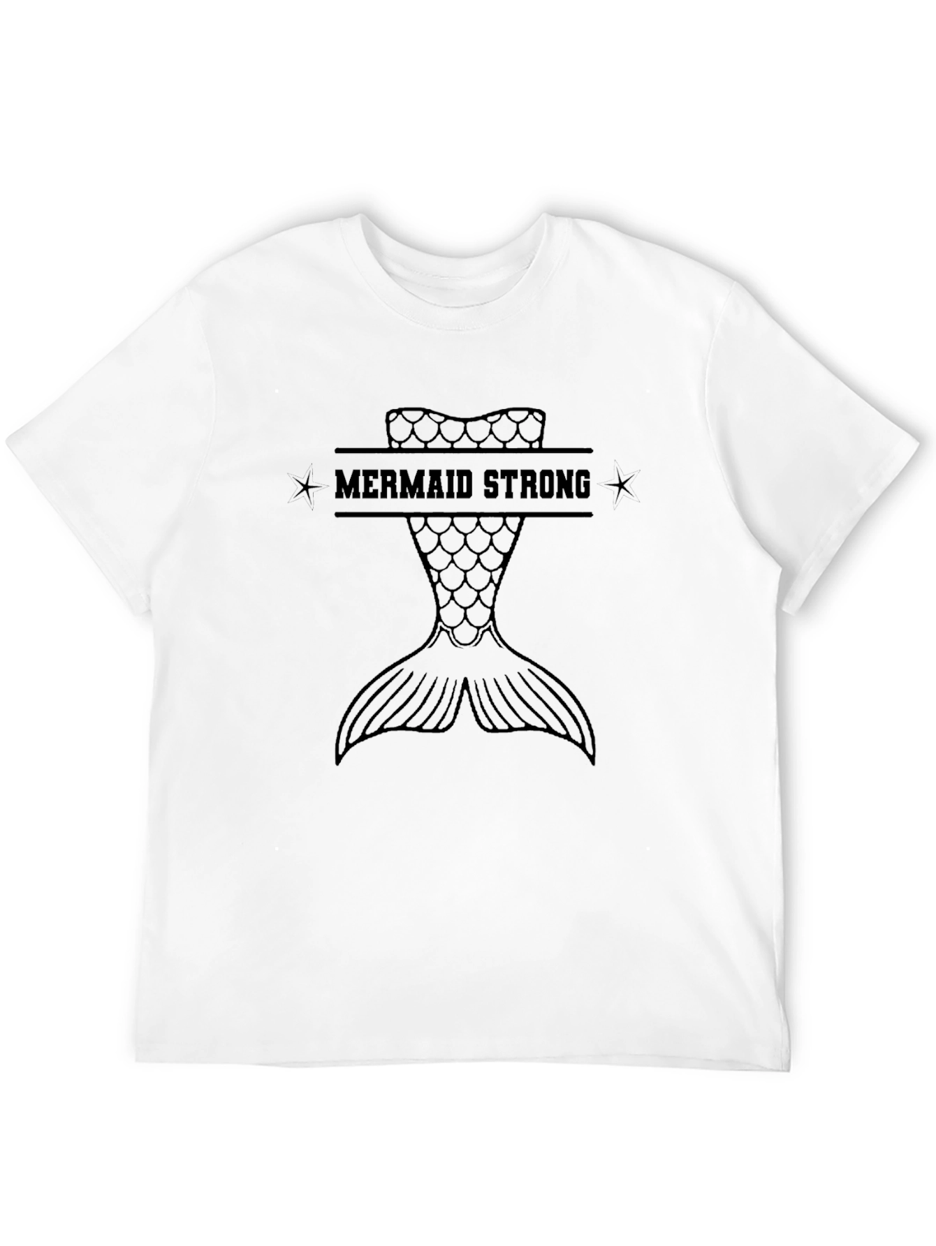 Mermaid Strong Graphic Tee - Black