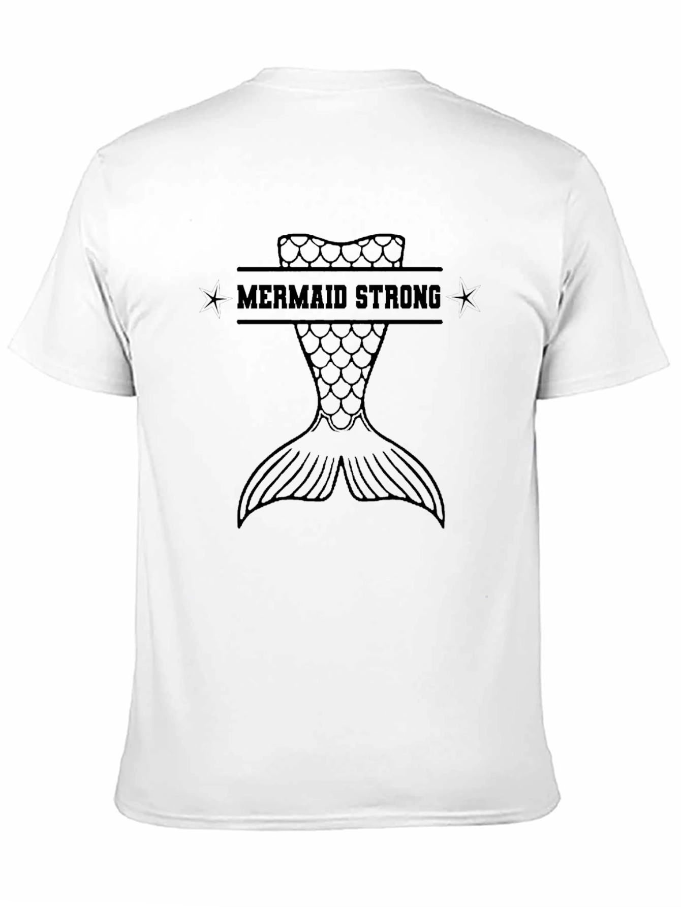 Mermaid Strong Graphic Tee - Black