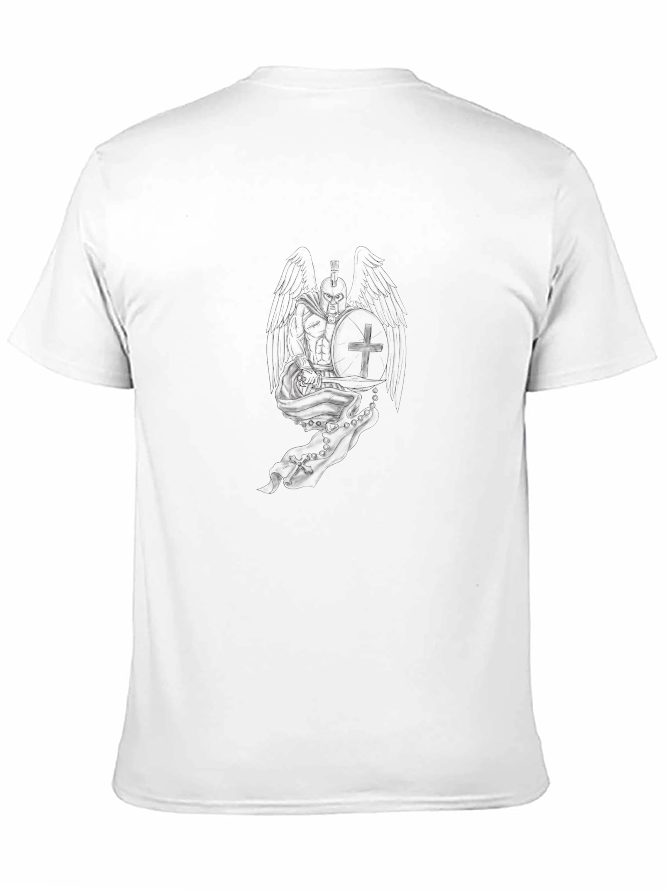 Mens Black Graphic Tee - Subtle Design