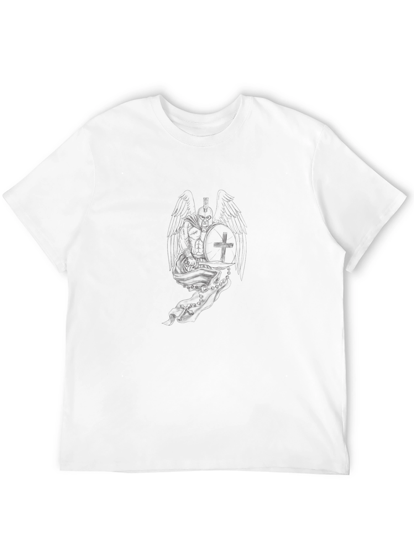 Mens Black Graphic Tee - Subtle Design