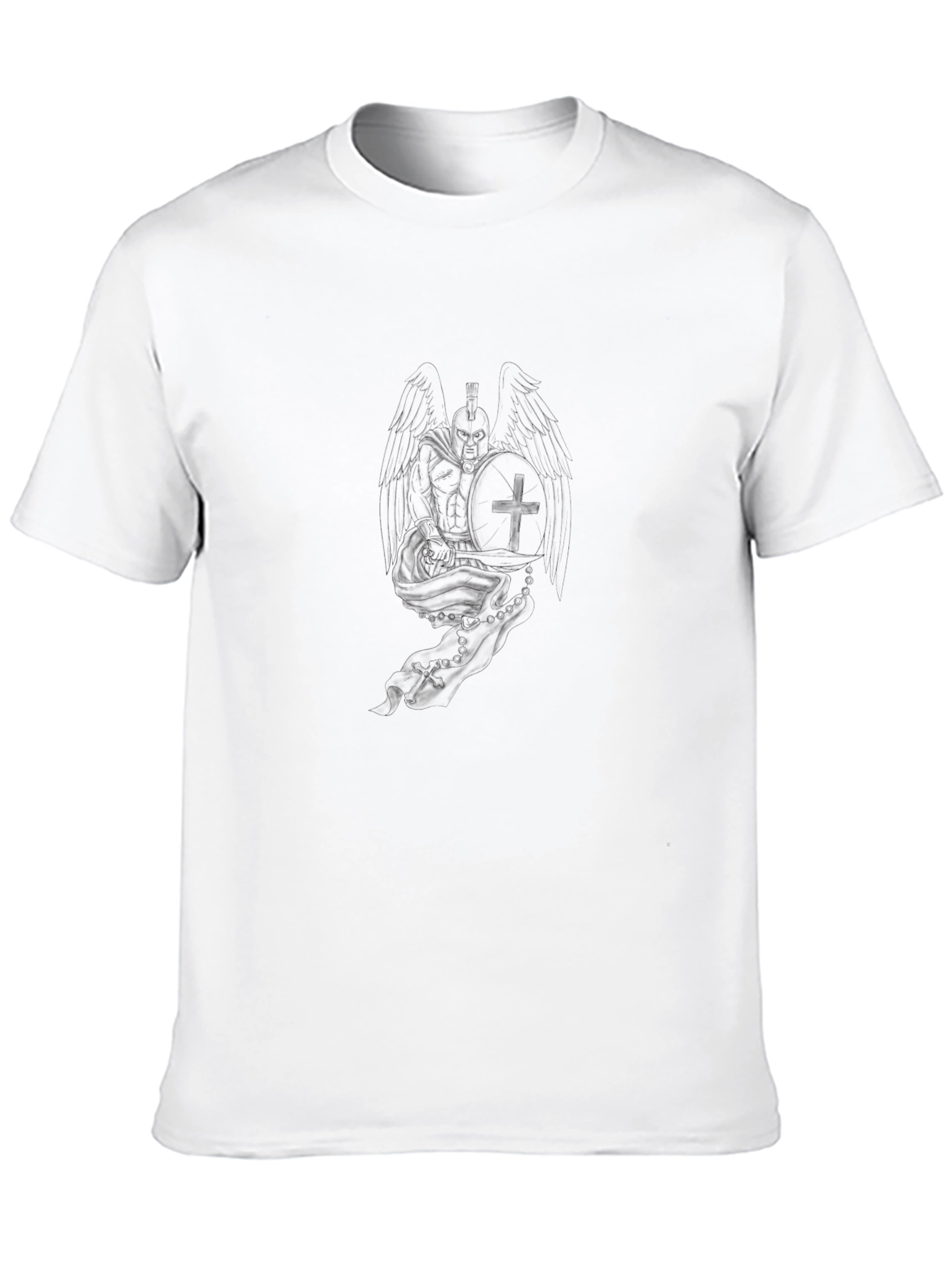 Mens Black Graphic Tee - Subtle Design