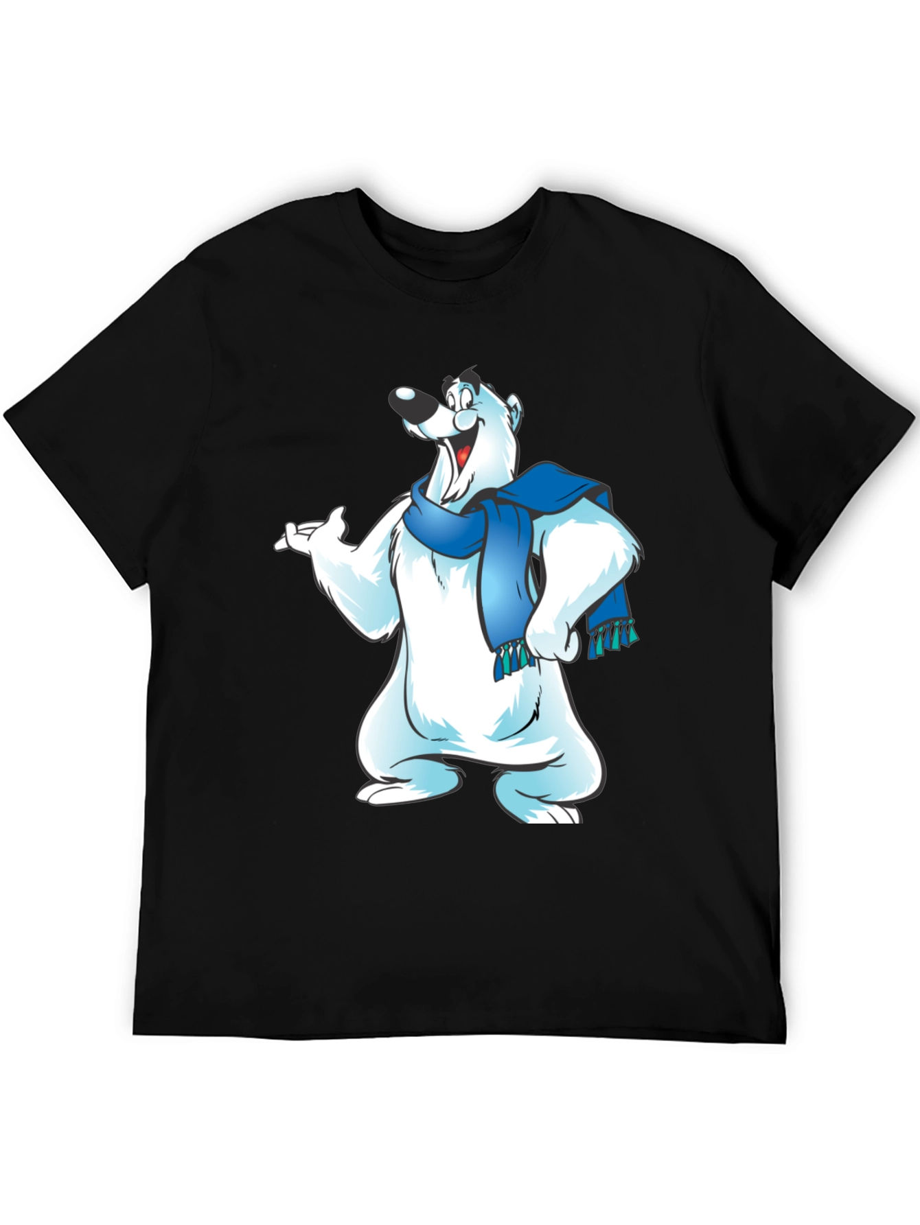 Cool Bear Graphic Tee - Black Cotton Blend