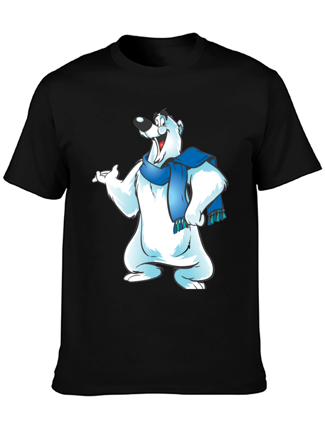 Cool Bear Graphic Tee - Black Cotton Blend