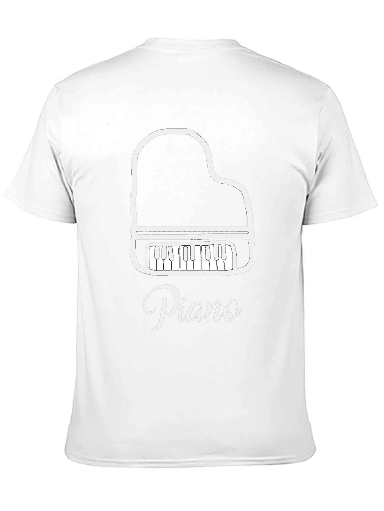 Piano Graphic Tee - Music Lovers Black T-Shirt