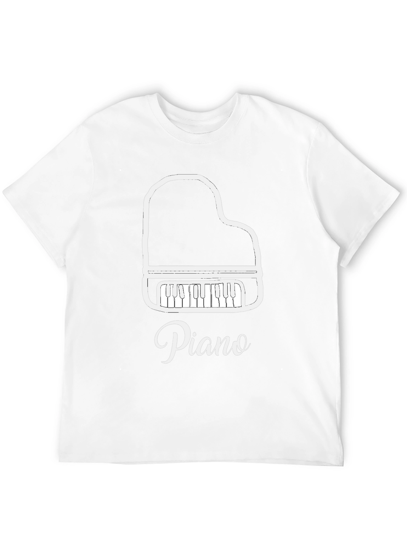 Piano Graphic Tee - Music Lovers Black T-Shirt