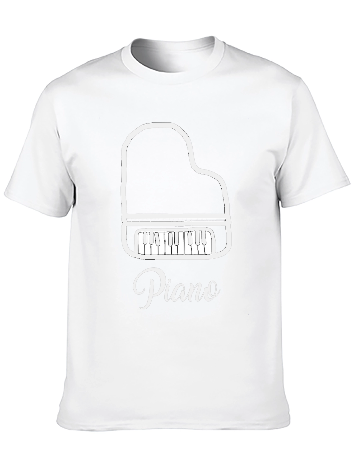 Piano Graphic Tee - Music Lovers Black T-Shirt
