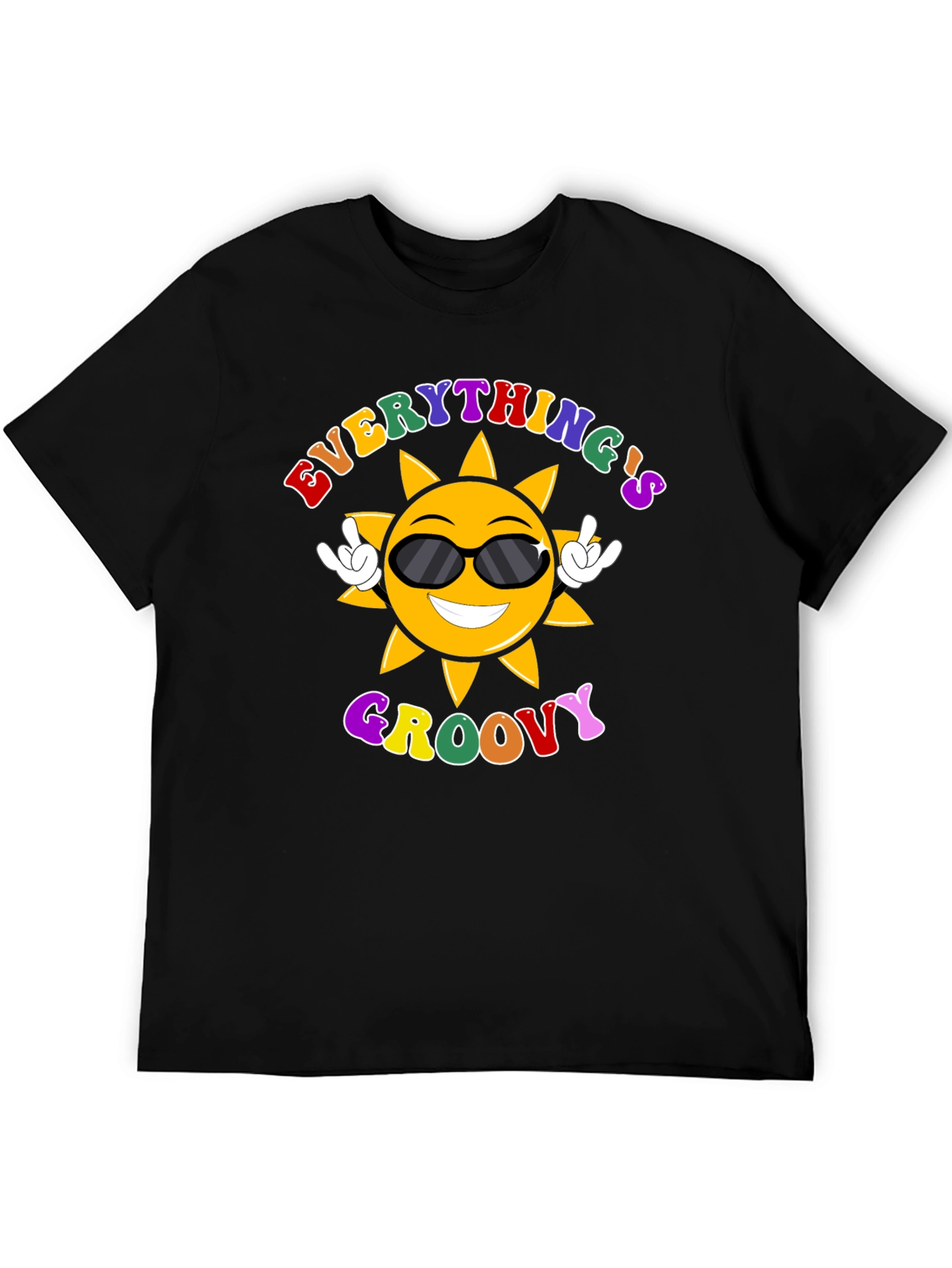Everythings Groovy T-Shirt - Retro Sun