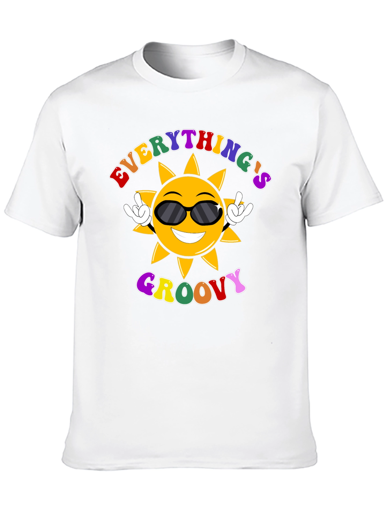Everythings Groovy T-Shirt - Retro Sun
