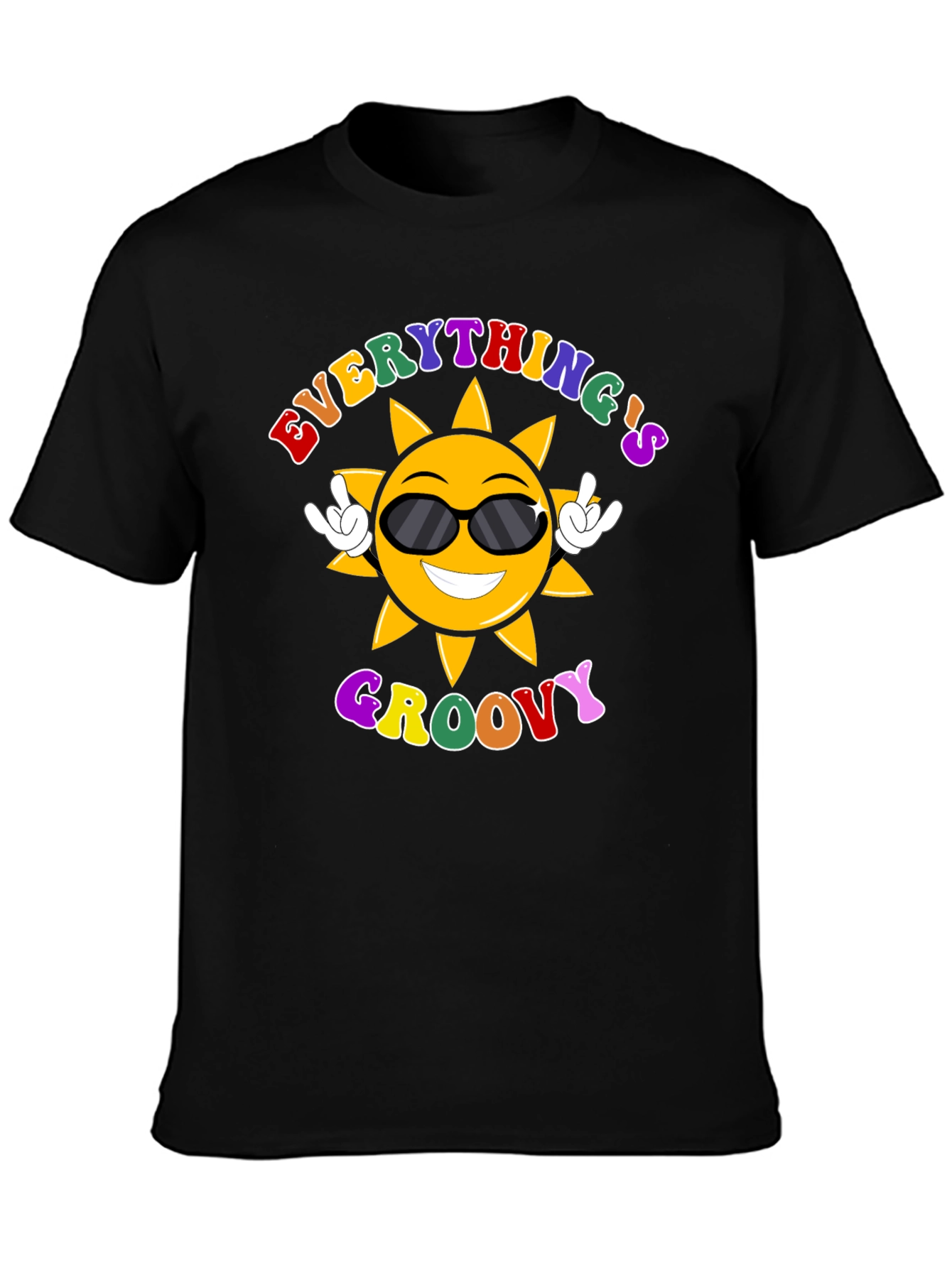 Everythings Groovy T-Shirt - Retro Sun