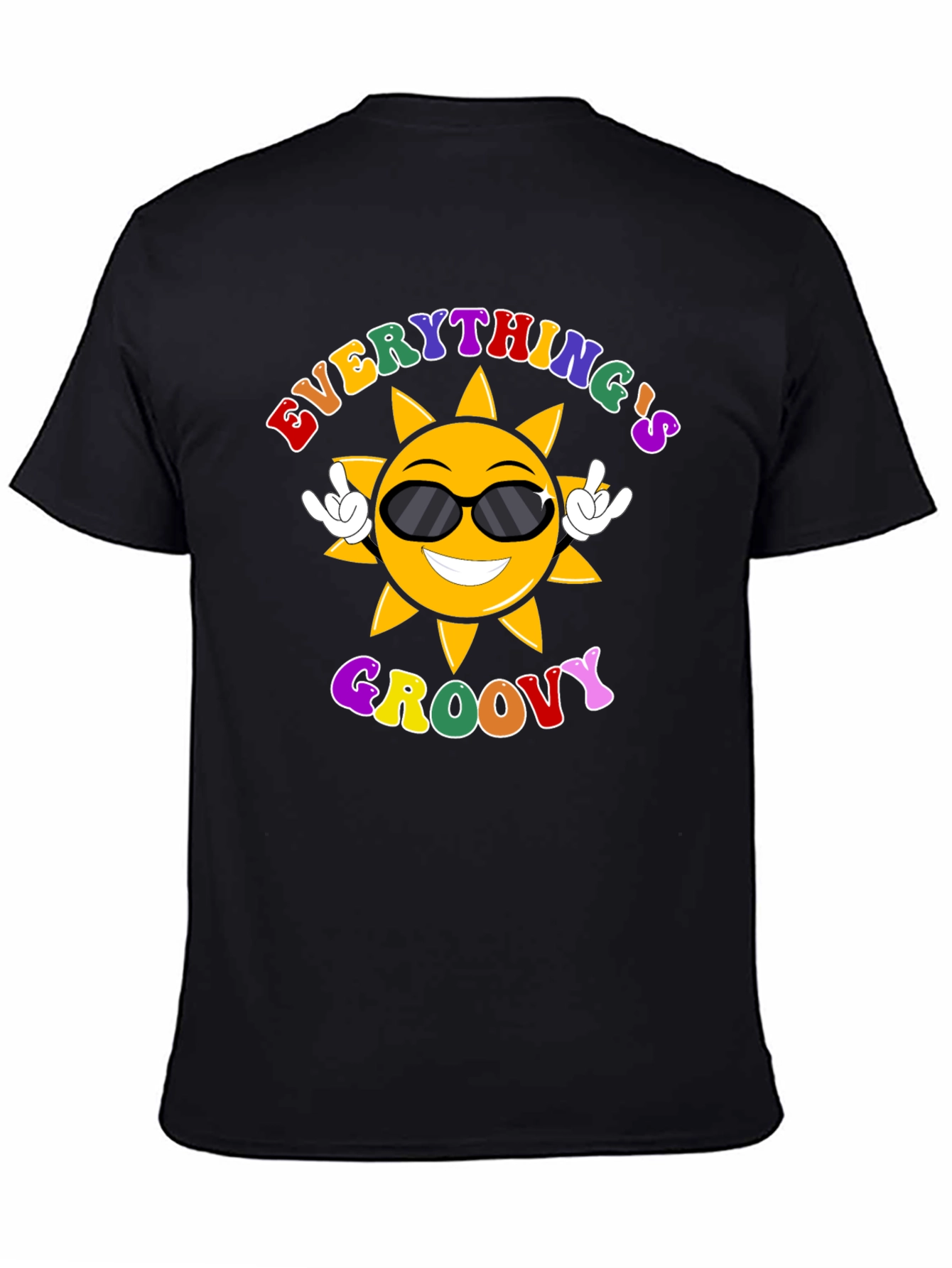 Everythings Groovy T-Shirt - Retro Sun