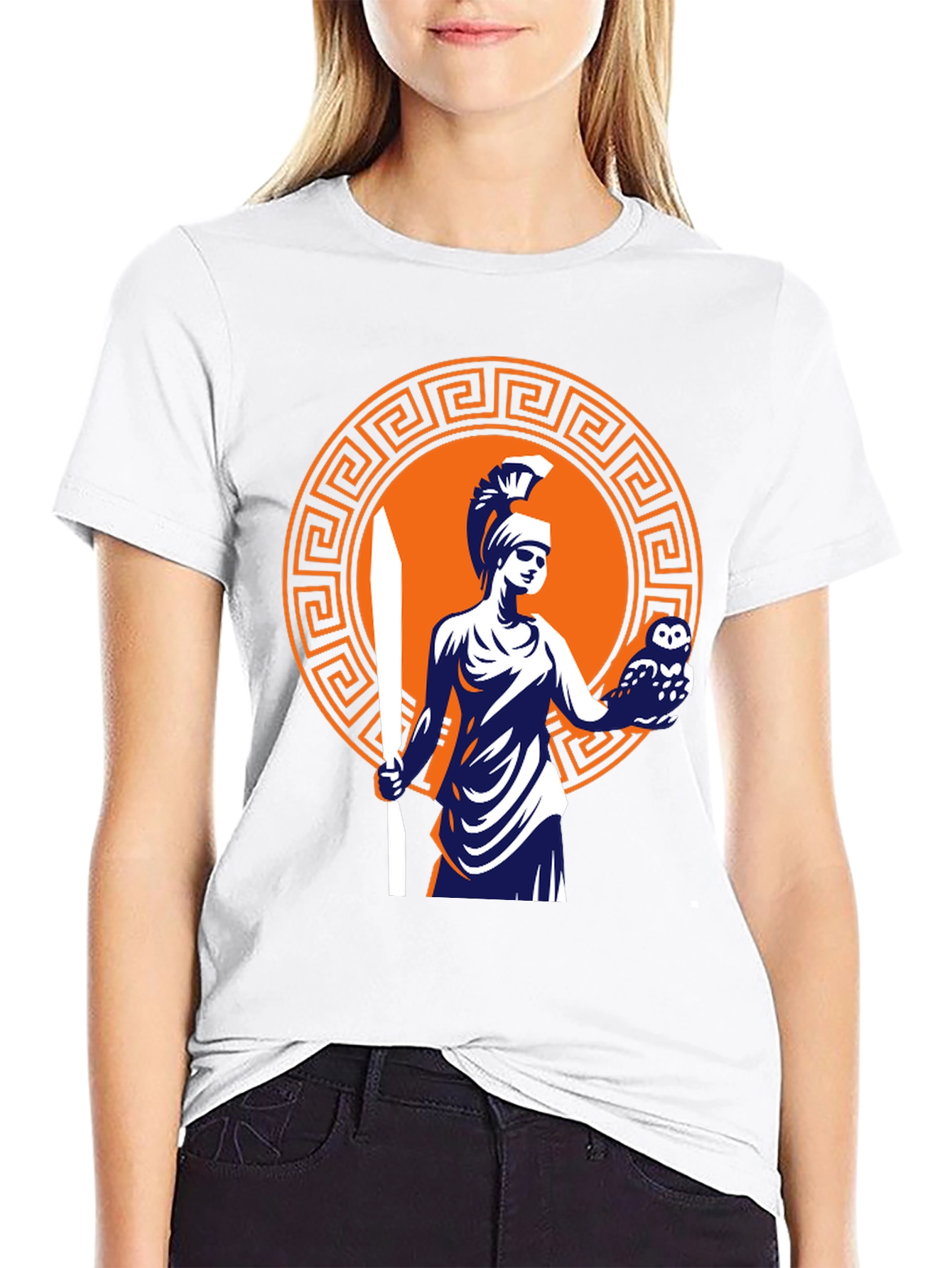 Athena Graphic T-Shirt - Black Cotton Tee