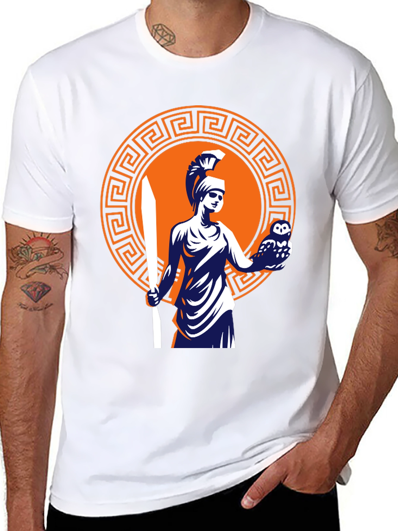 Athena Graphic T-Shirt - Black Cotton Tee