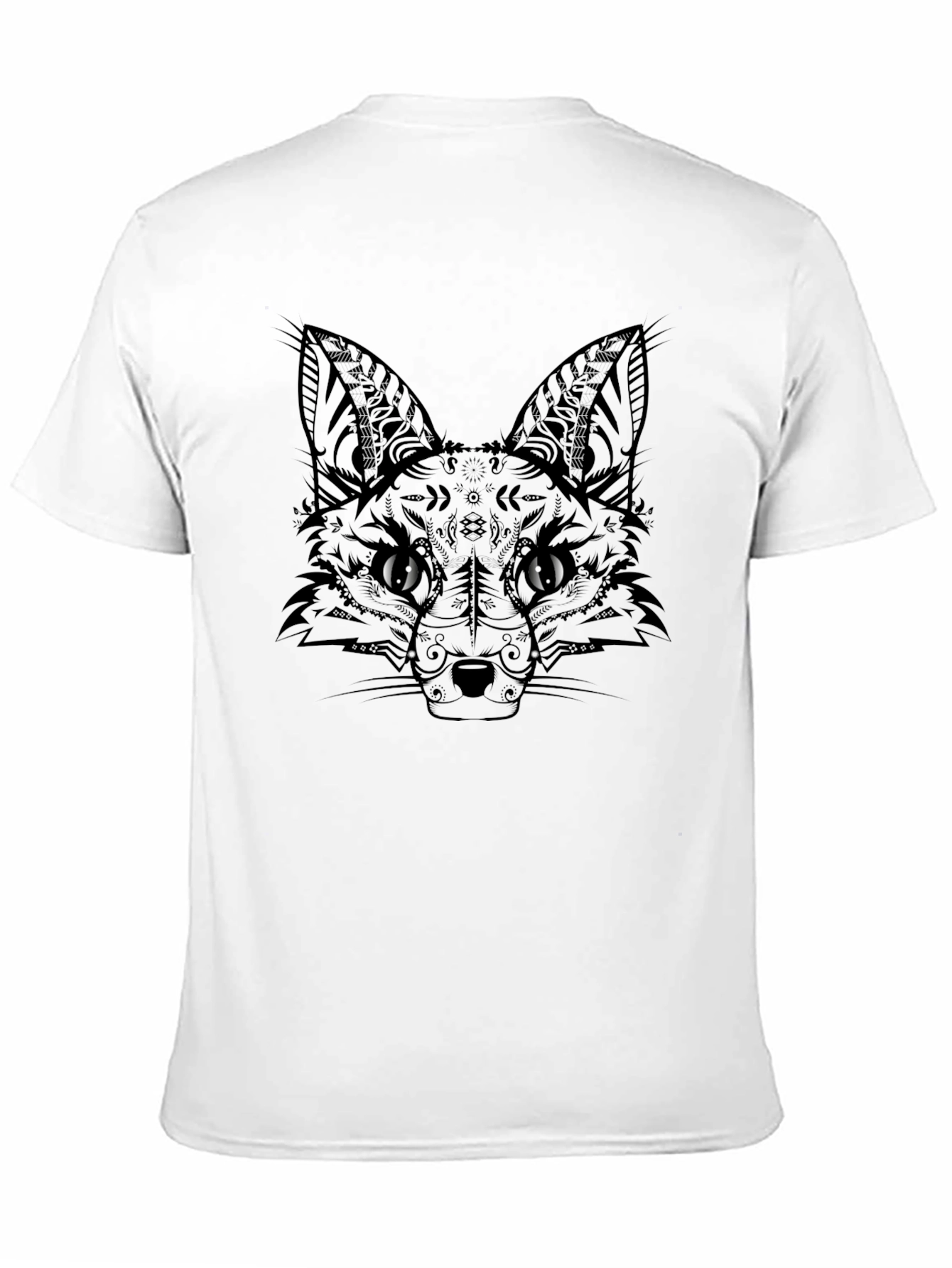 Fox Graphic Print Black T-Shirt