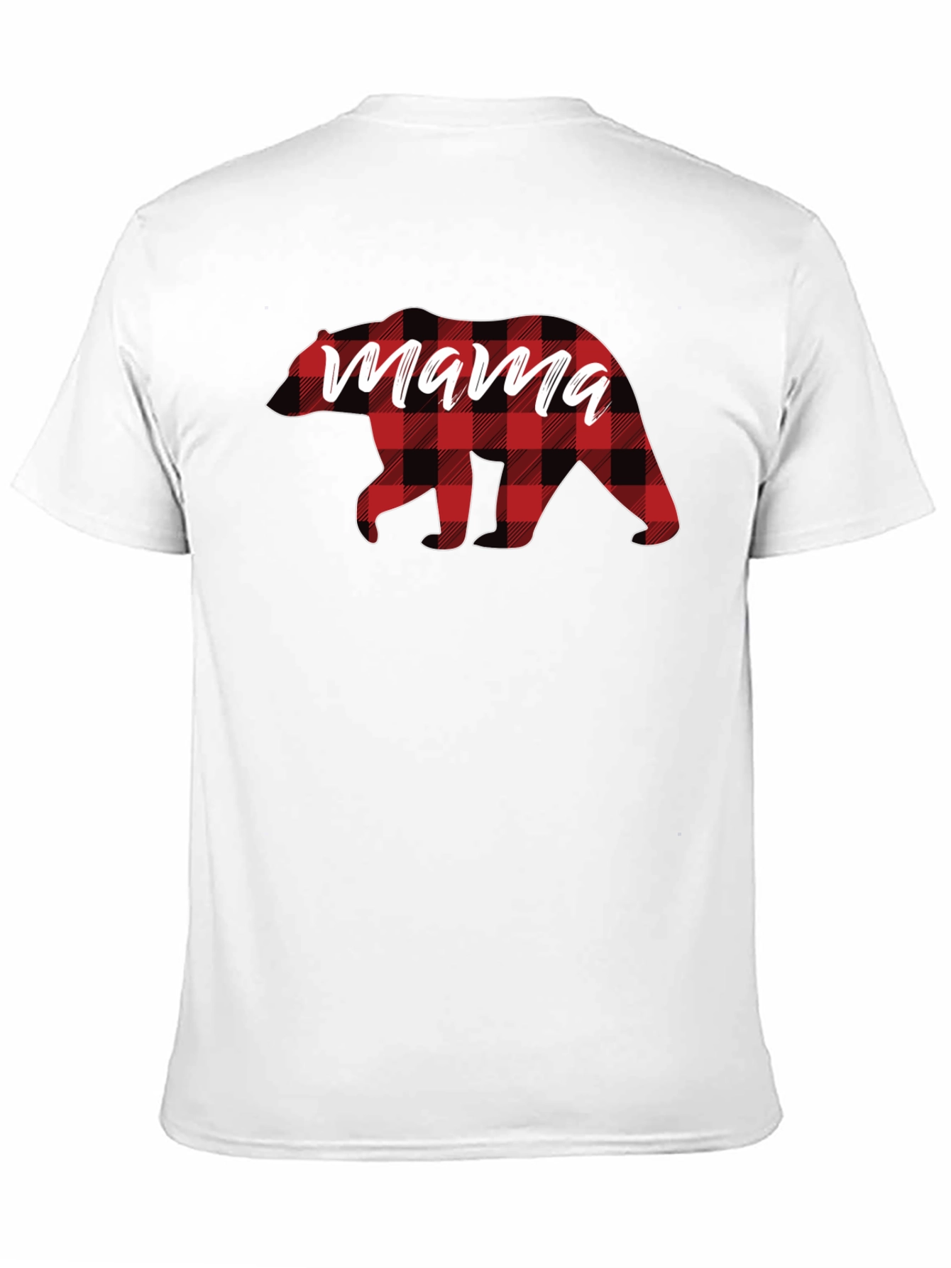 Mama Bear Plaid Graphic Tee - Stylish Comfort
