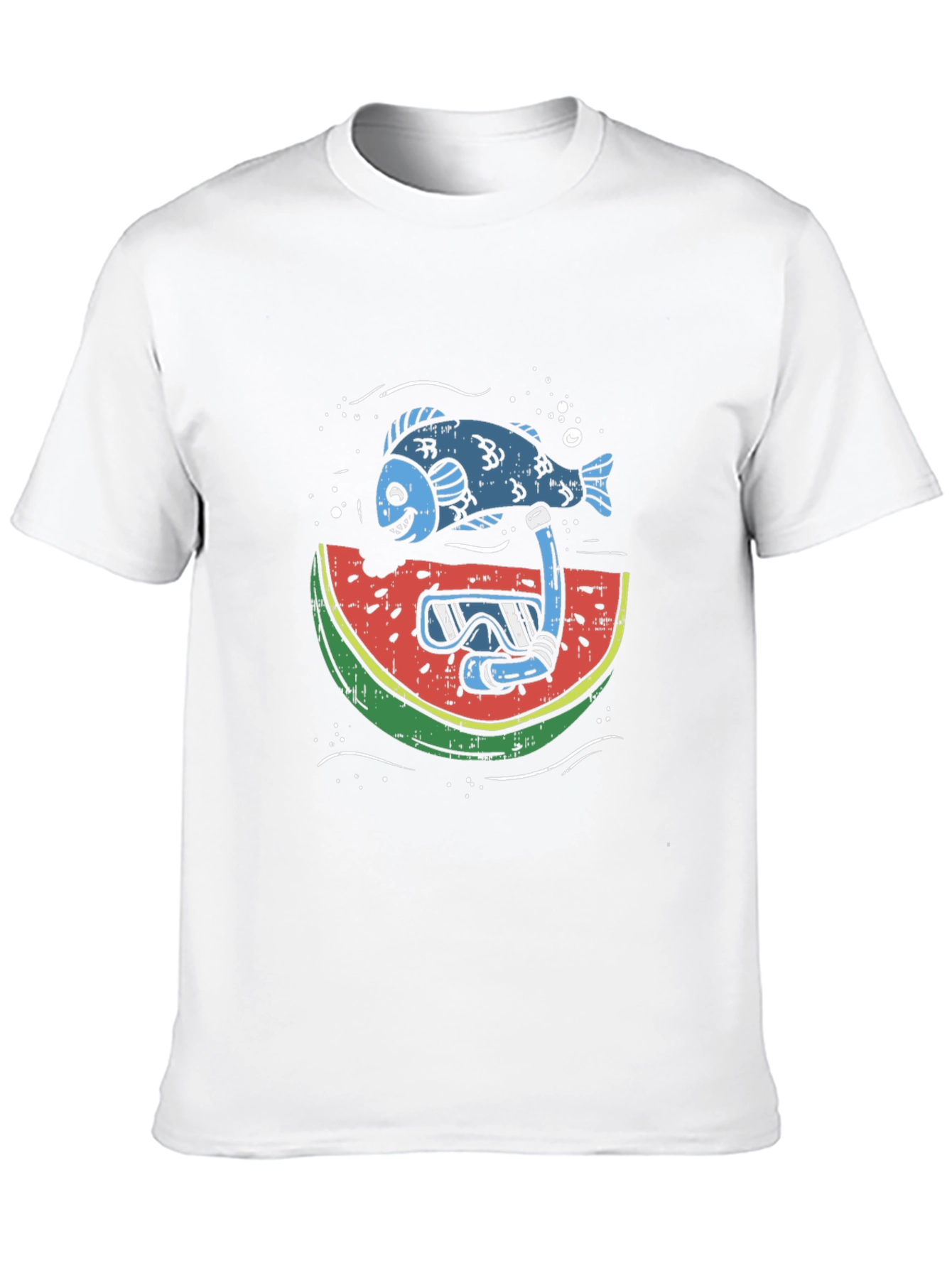 Funny Fish Watermelon Snorkel T-Shirt