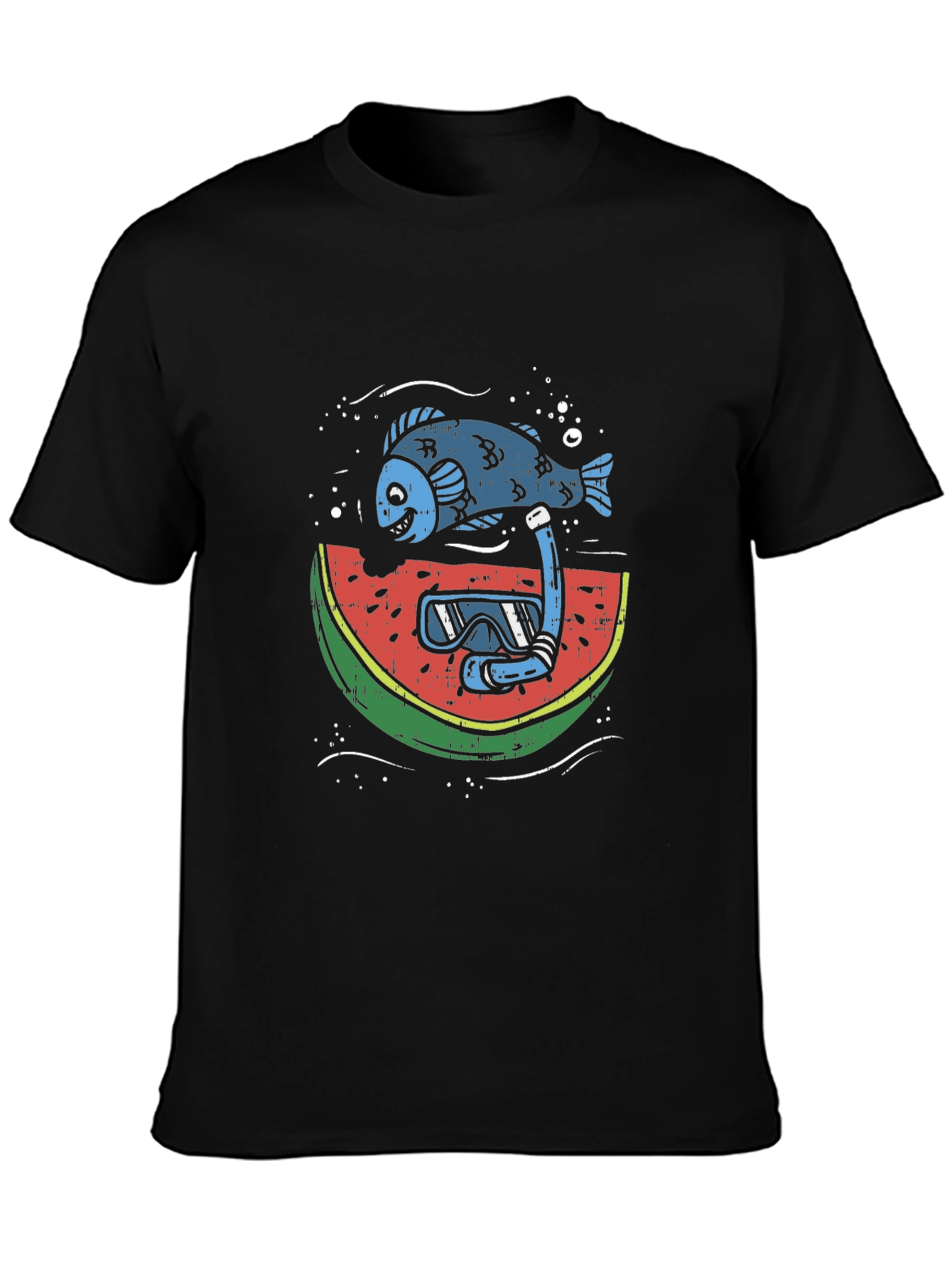 Funny Fish Watermelon Snorkel T-Shirt
