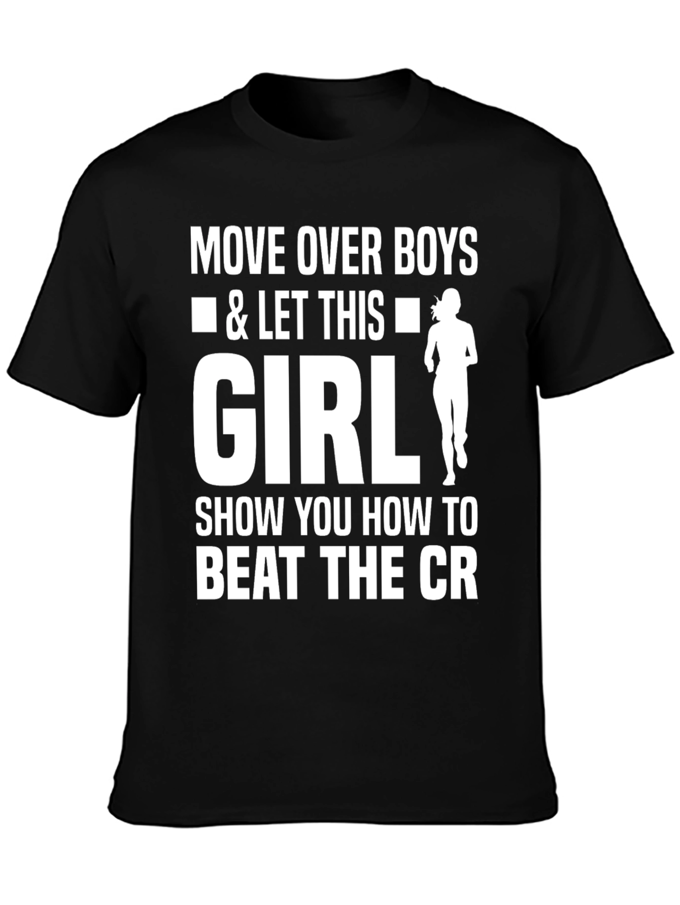 Move Over Boys Girl Running Graphic Tee