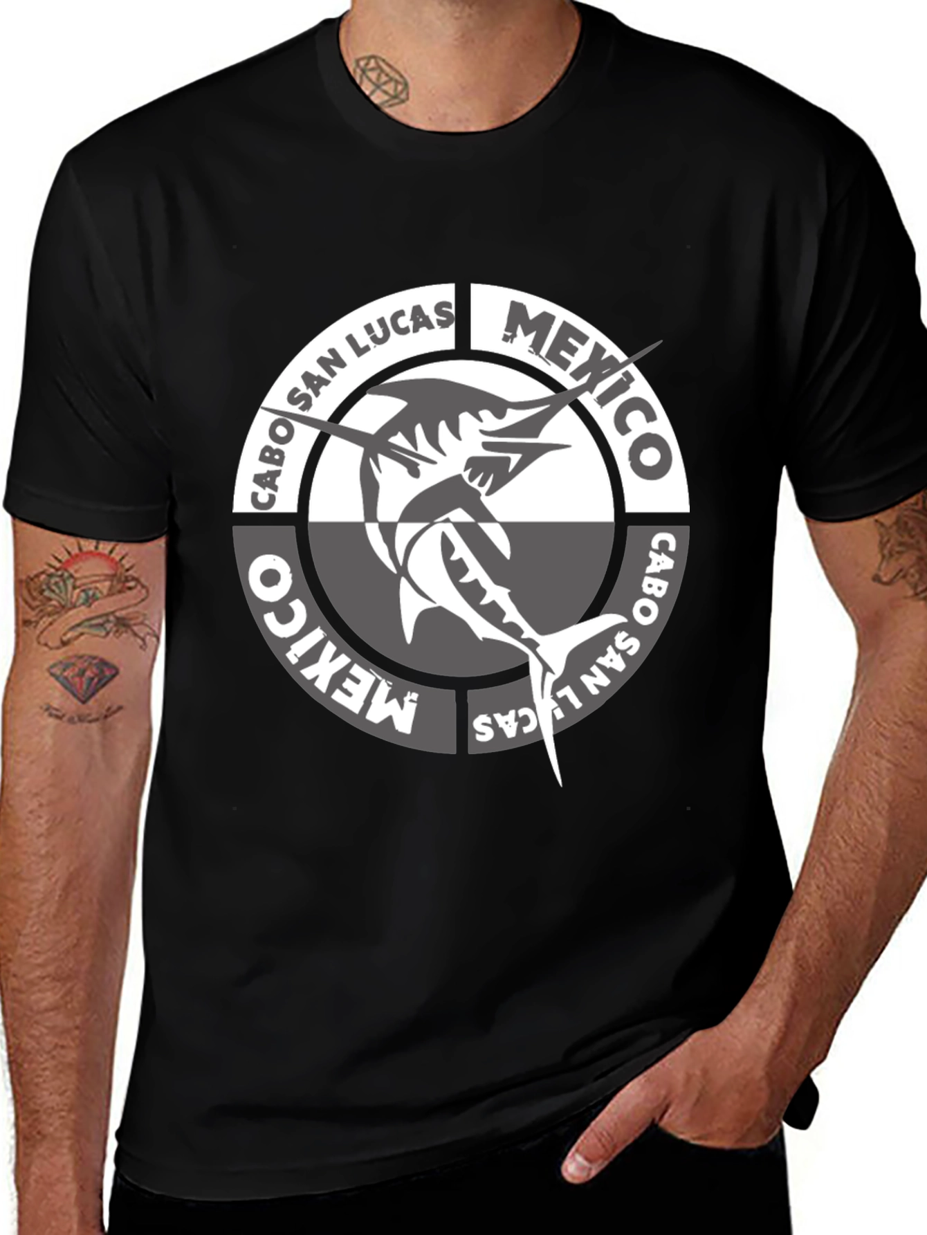 Cabo San Lucas Mexico Fish Graphic T-Shirt