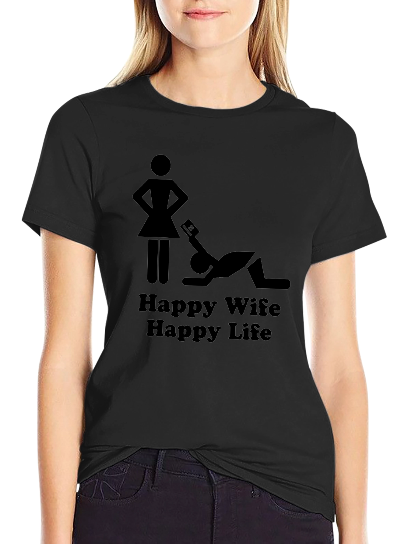 Happy Wife Happy Life Graphic T-Shirt