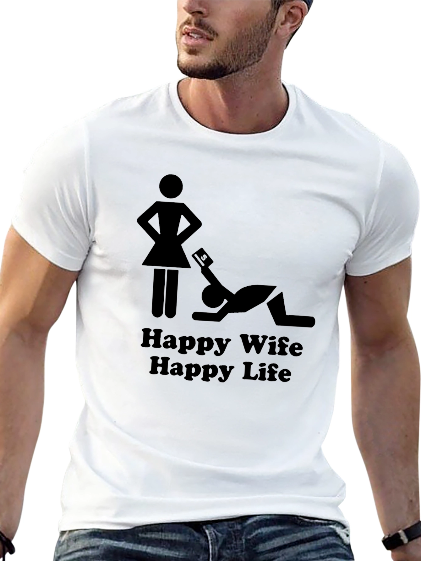 Happy Wife Happy Life Graphic T-Shirt