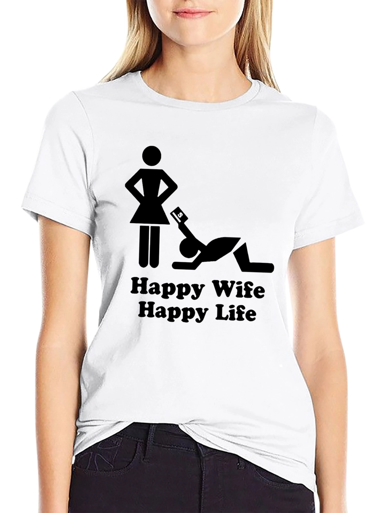 Happy Wife Happy Life Graphic T-Shirt
