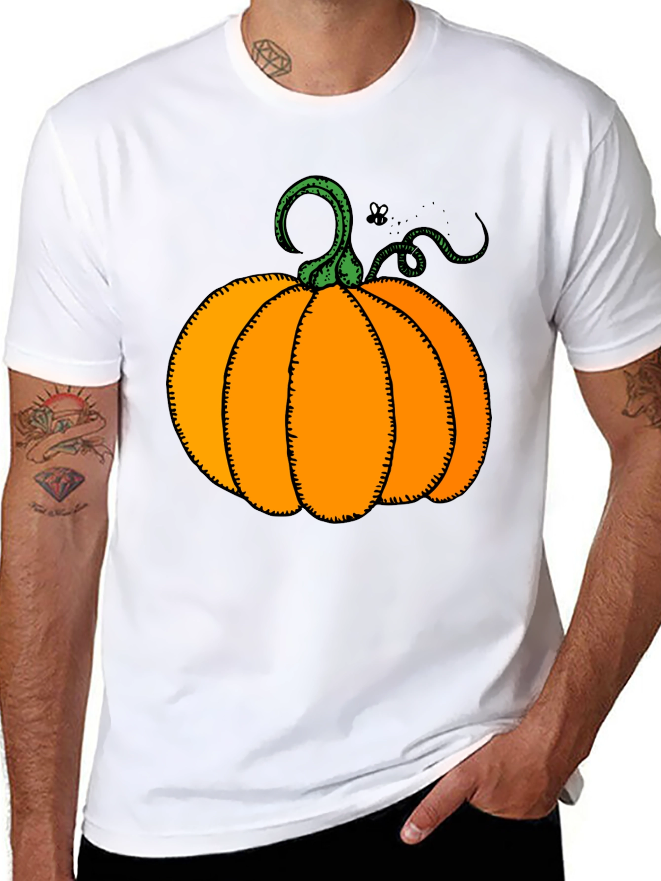 Pumpkin Graphic T-Shirt - Halloween Style