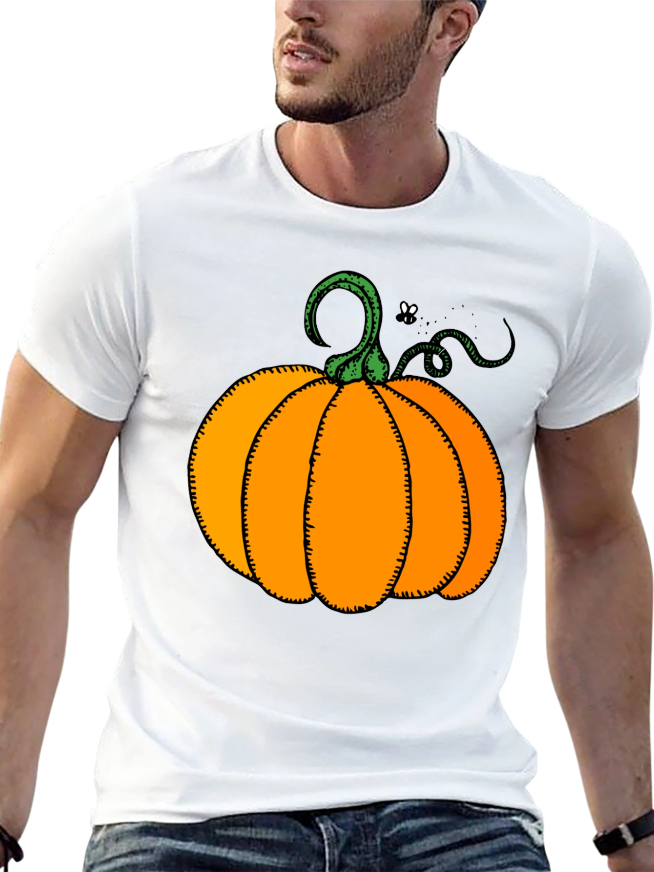 Pumpkin Graphic T-Shirt - Halloween Style